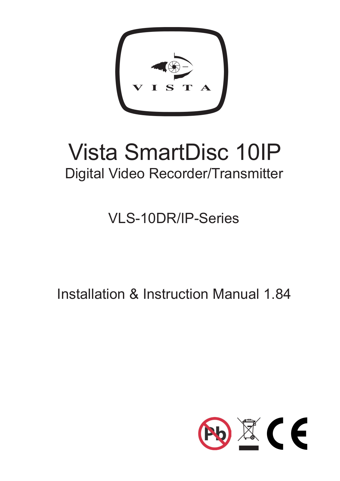 Vista SmartDisc 10IP Installation Instructions Manual