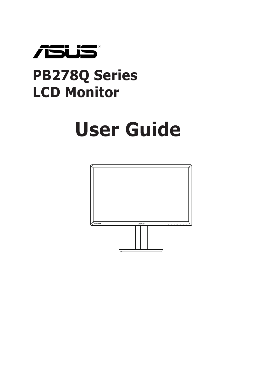 ASUS PB278Q, 90LMGA070T0108UL User Manual