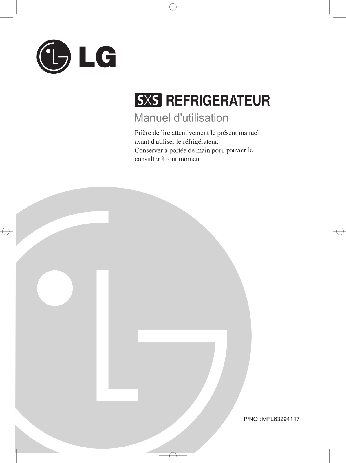 LG GR-L207BLQ User manual