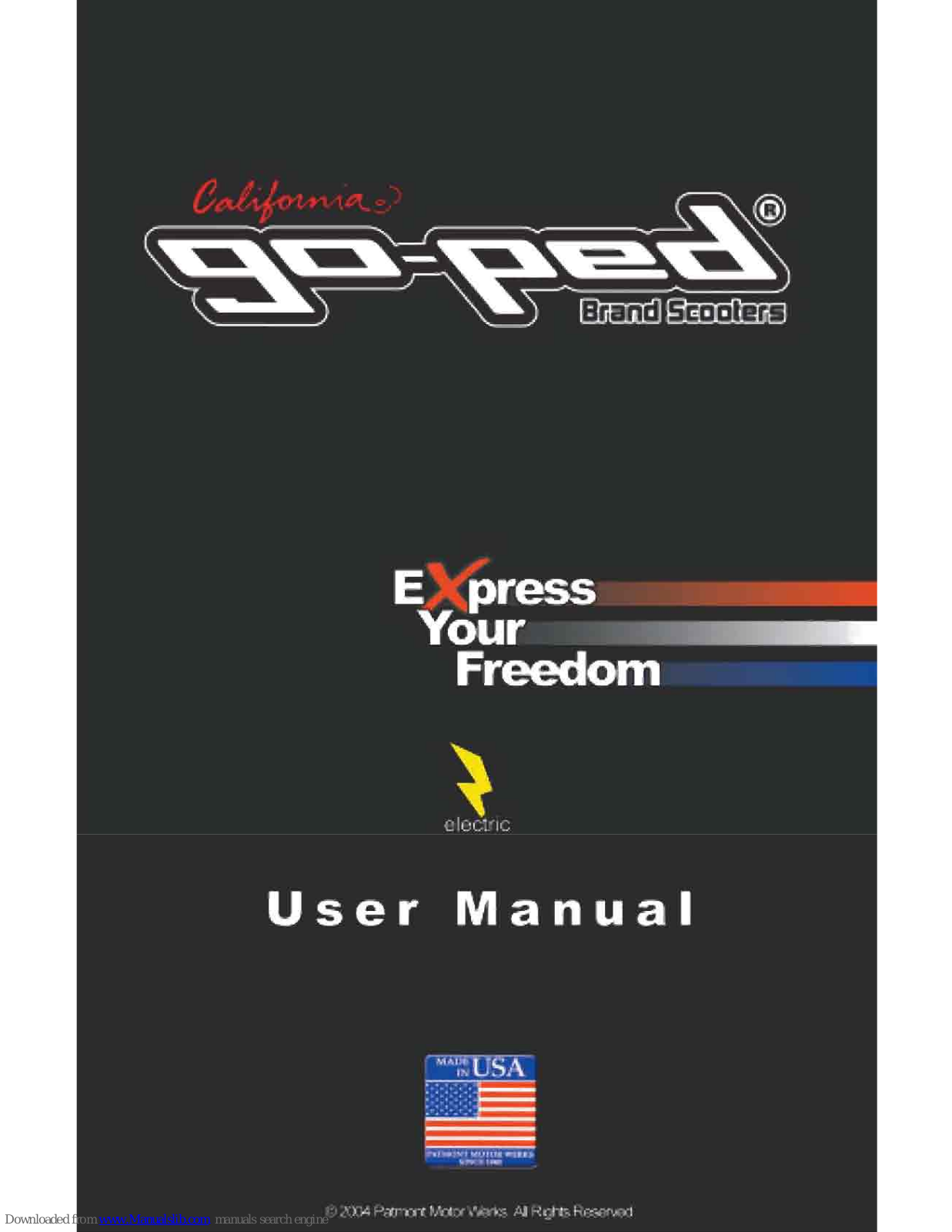 Patmont Motor California go-ped User Manual