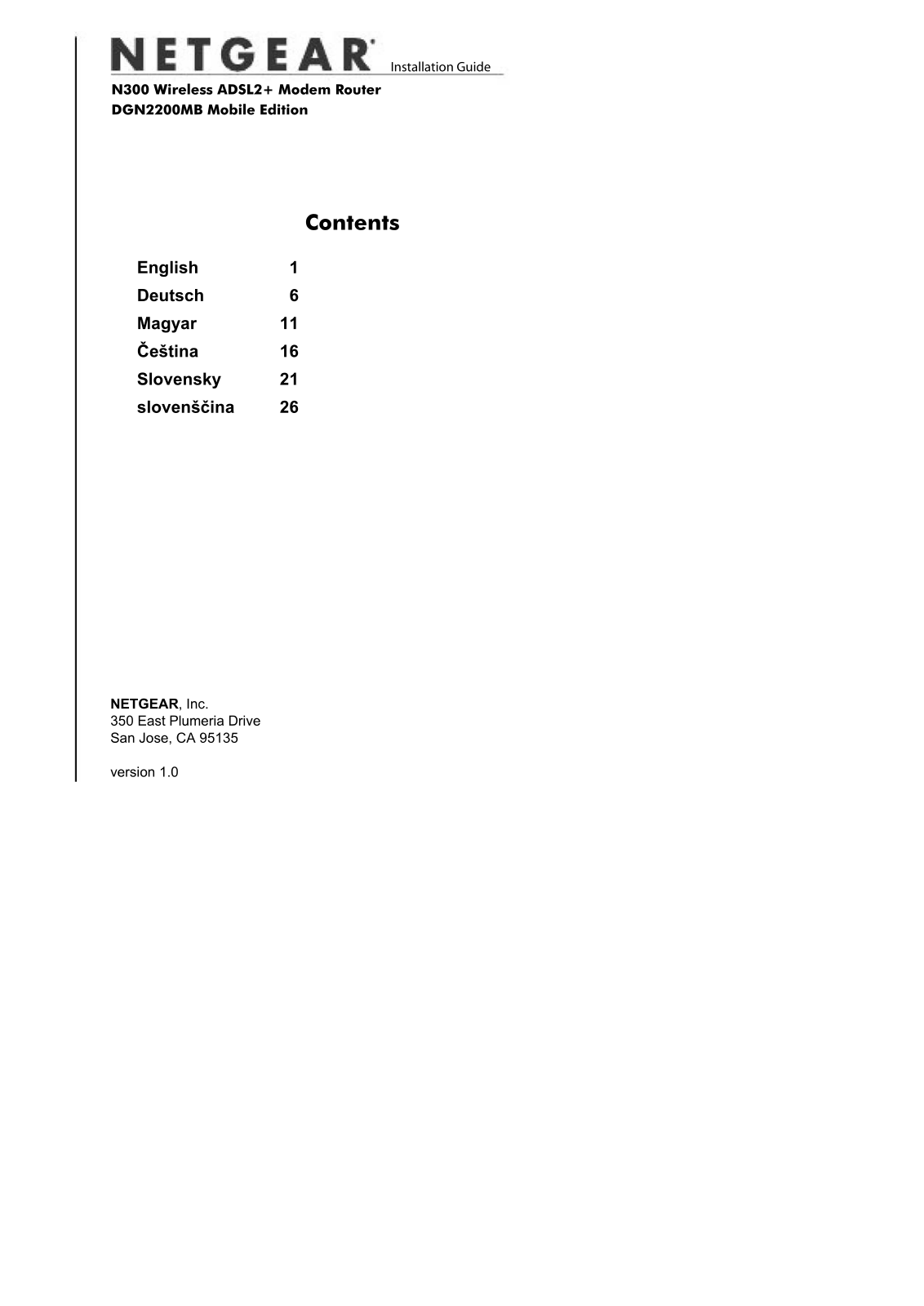 NETGEAR DGN2200MB User guide