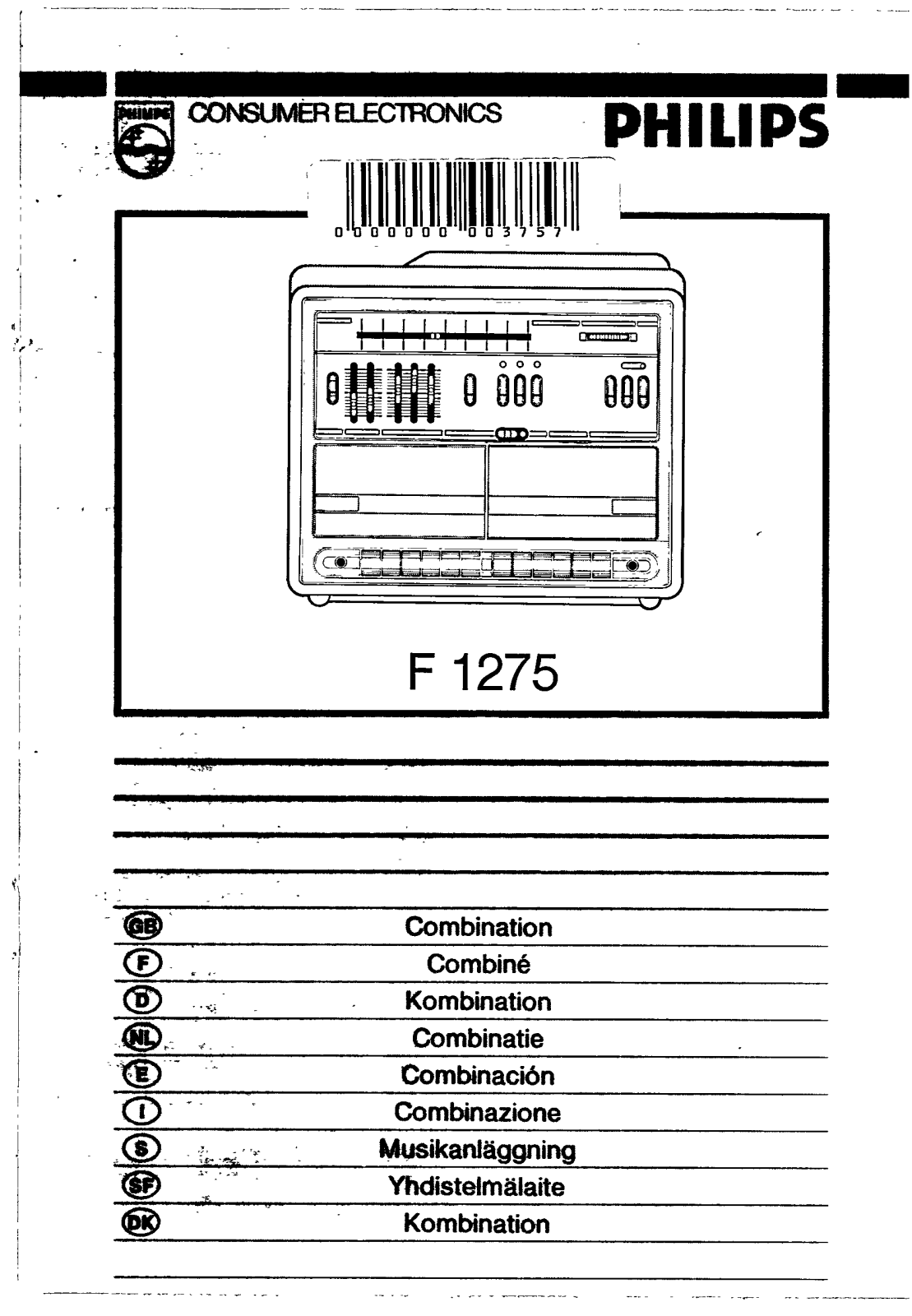 Philips F1275 User Manual