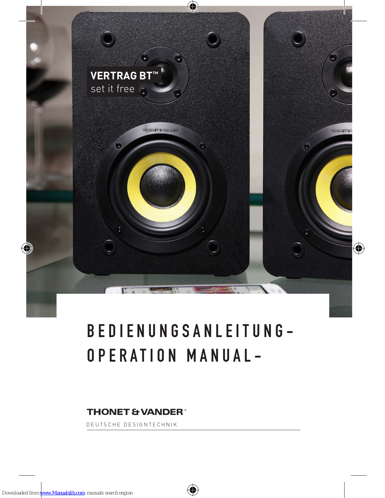 Thonet & Vander VERTRAG BT Operation Manual