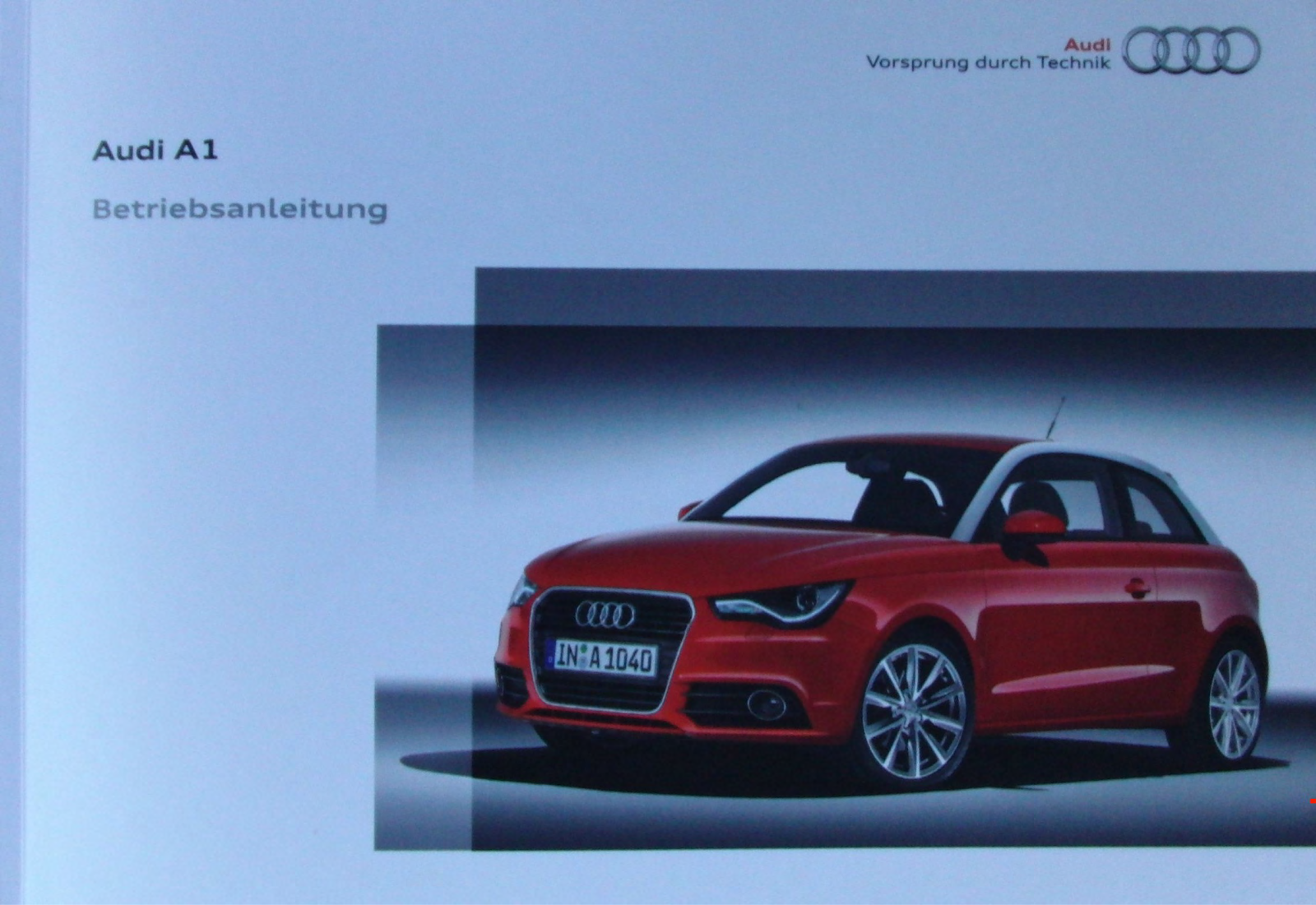 Audi A1 2010 User Manual