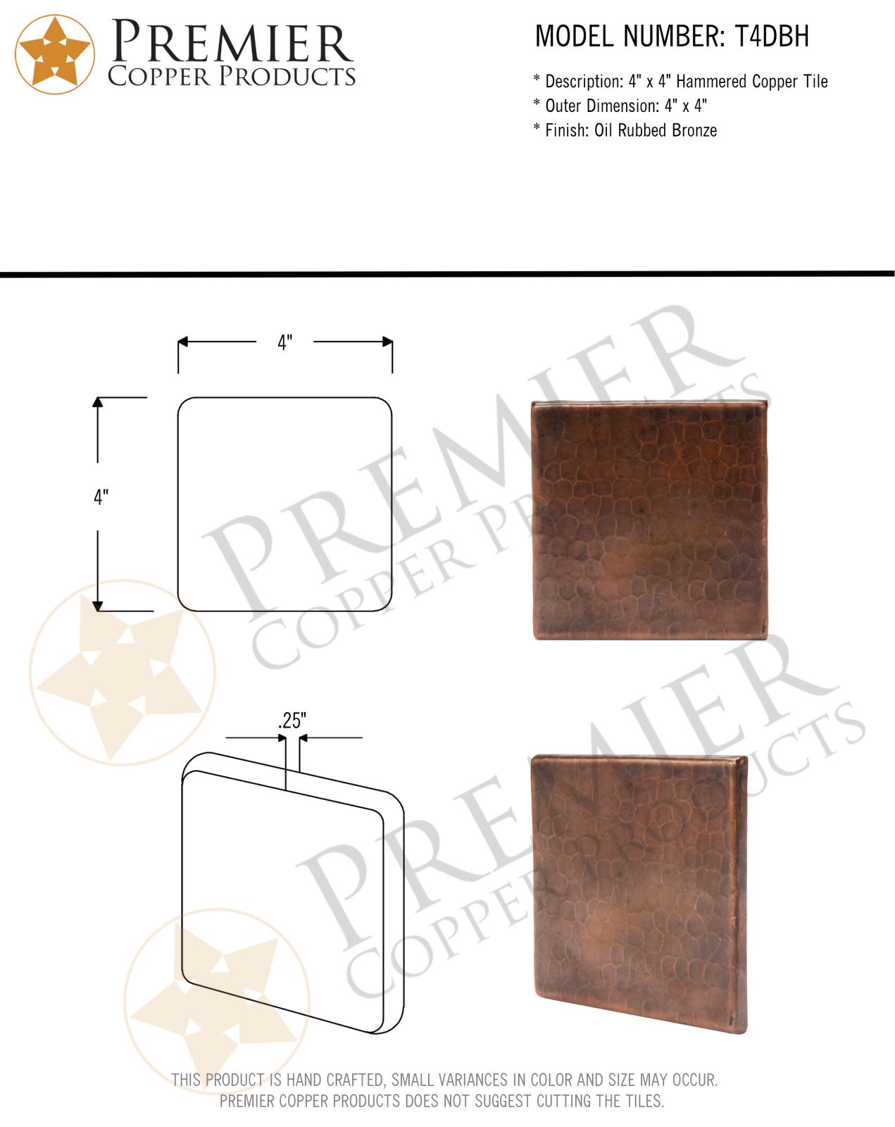 Premier Copper Products IER1076 Specifications - ManualMachine.com