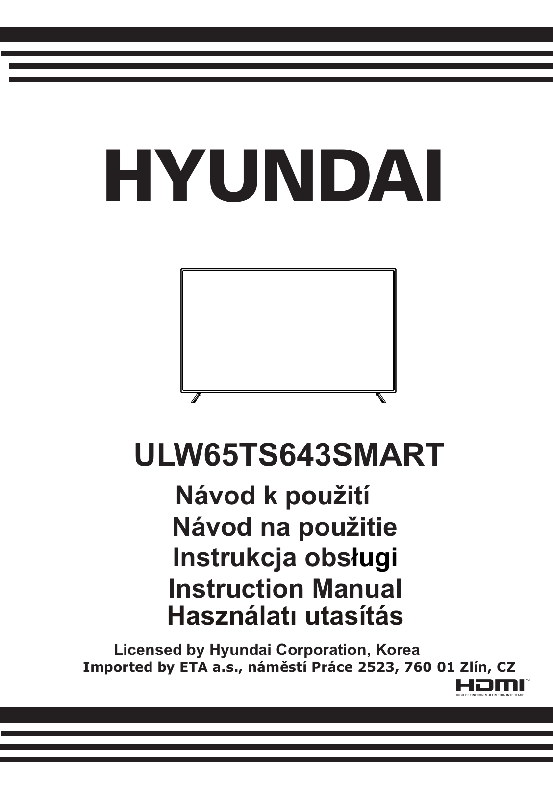 Hyundai ULW 65TS643 SMART User Manual