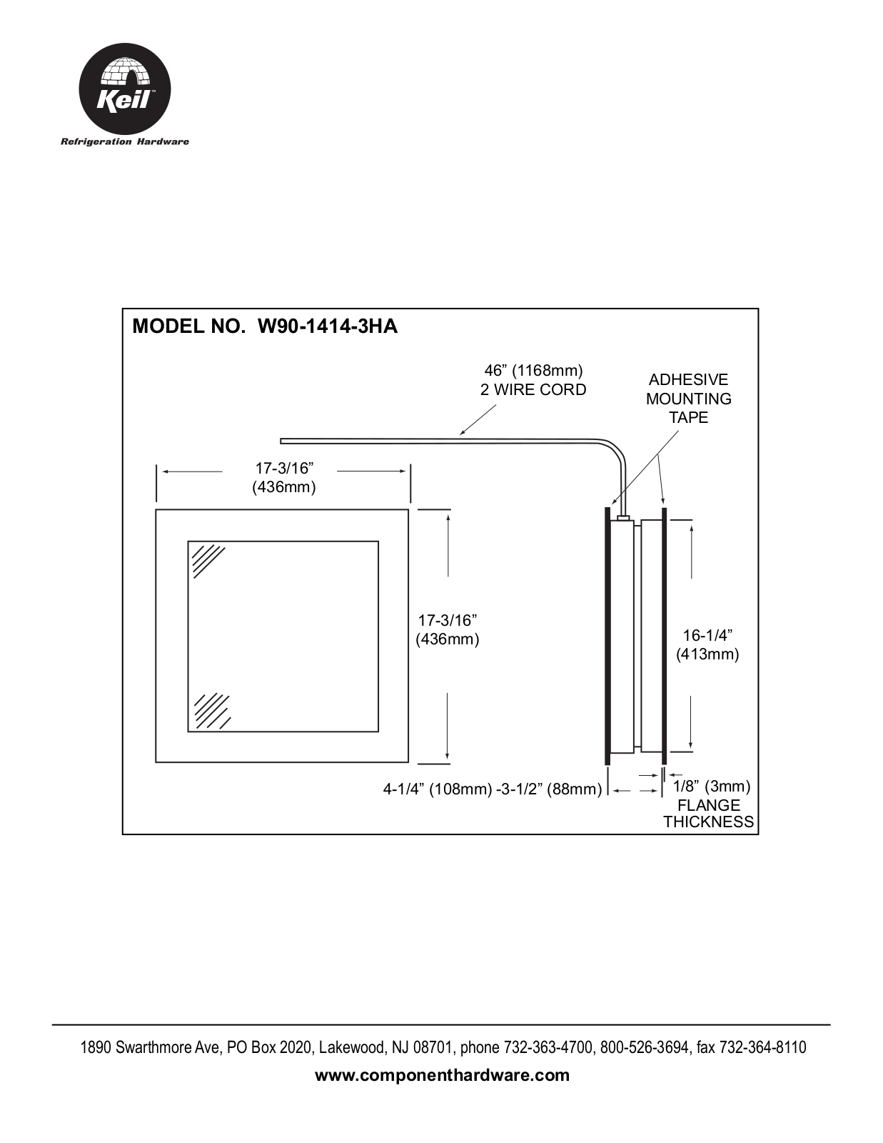 Keil W90-1414-3HA Drawing