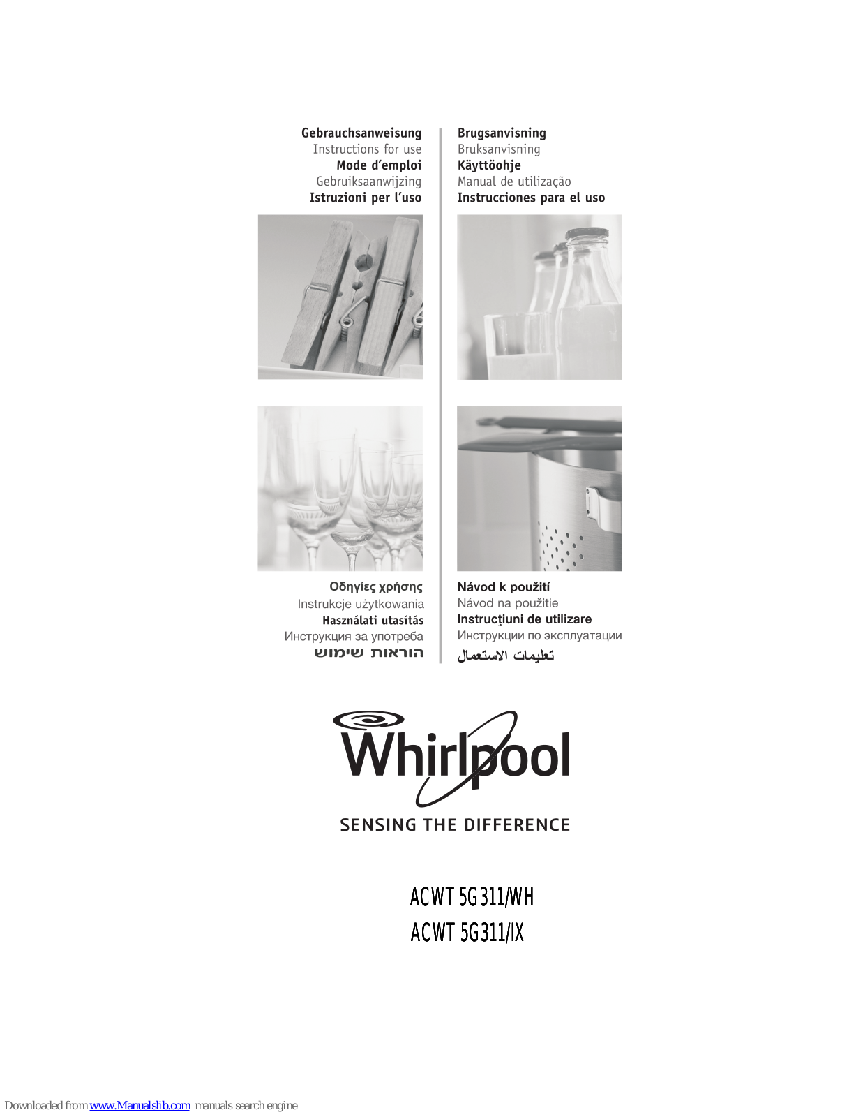 Whirlpool ACMT 6130/WH/2, ACMT 6130/IX/2 Instructions For Use Manual