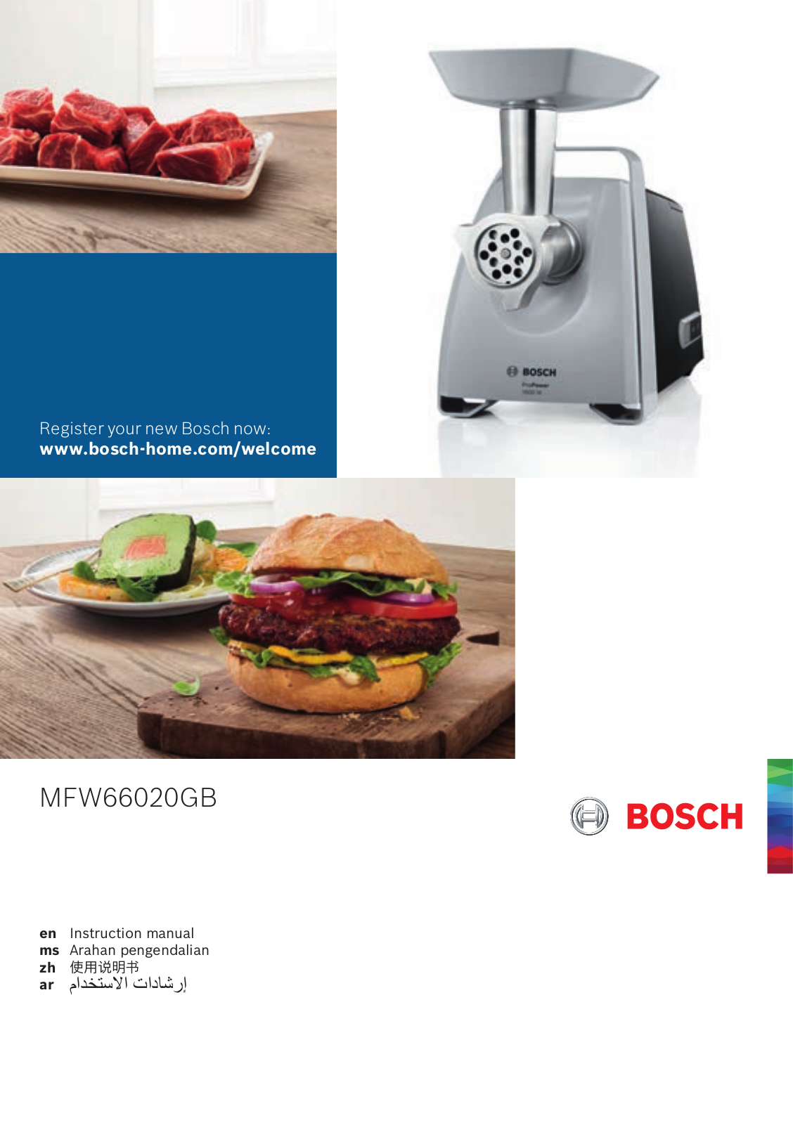 Bosch MFW66020GB Instructions for Use