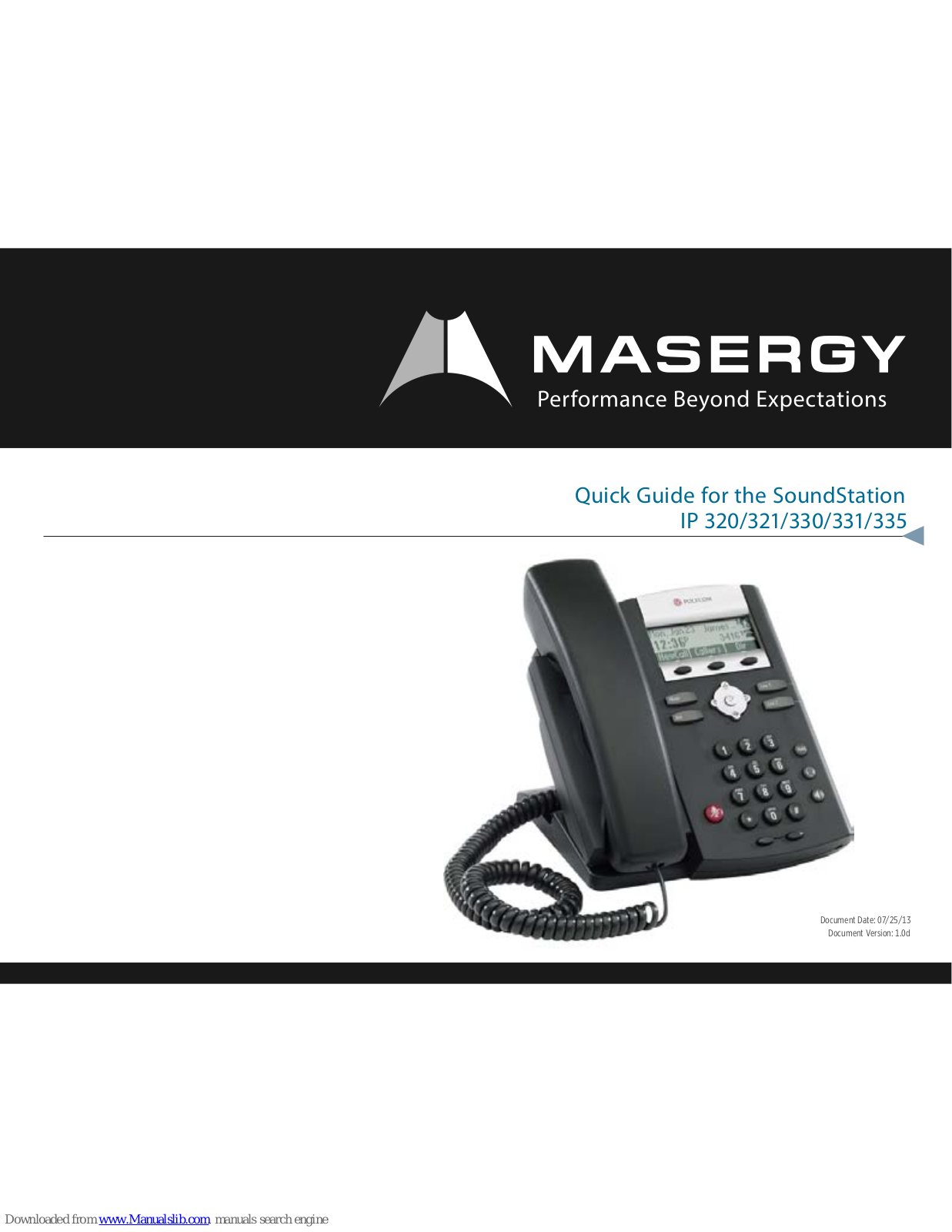 Masergy 320, 330, 331, 335, 321 Quick Manual - ManualMachine.com