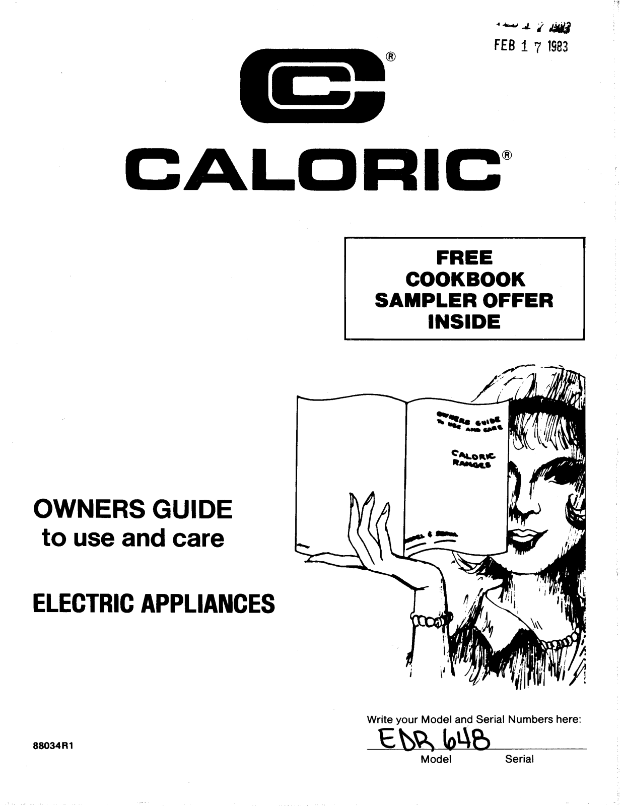 Caloric EDR648 User Manual