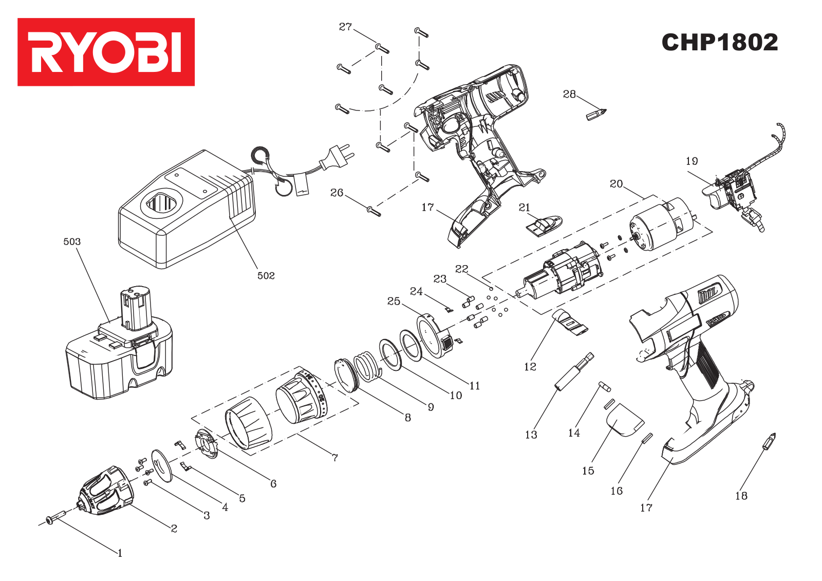 Ryobi CHP1802 User Manual