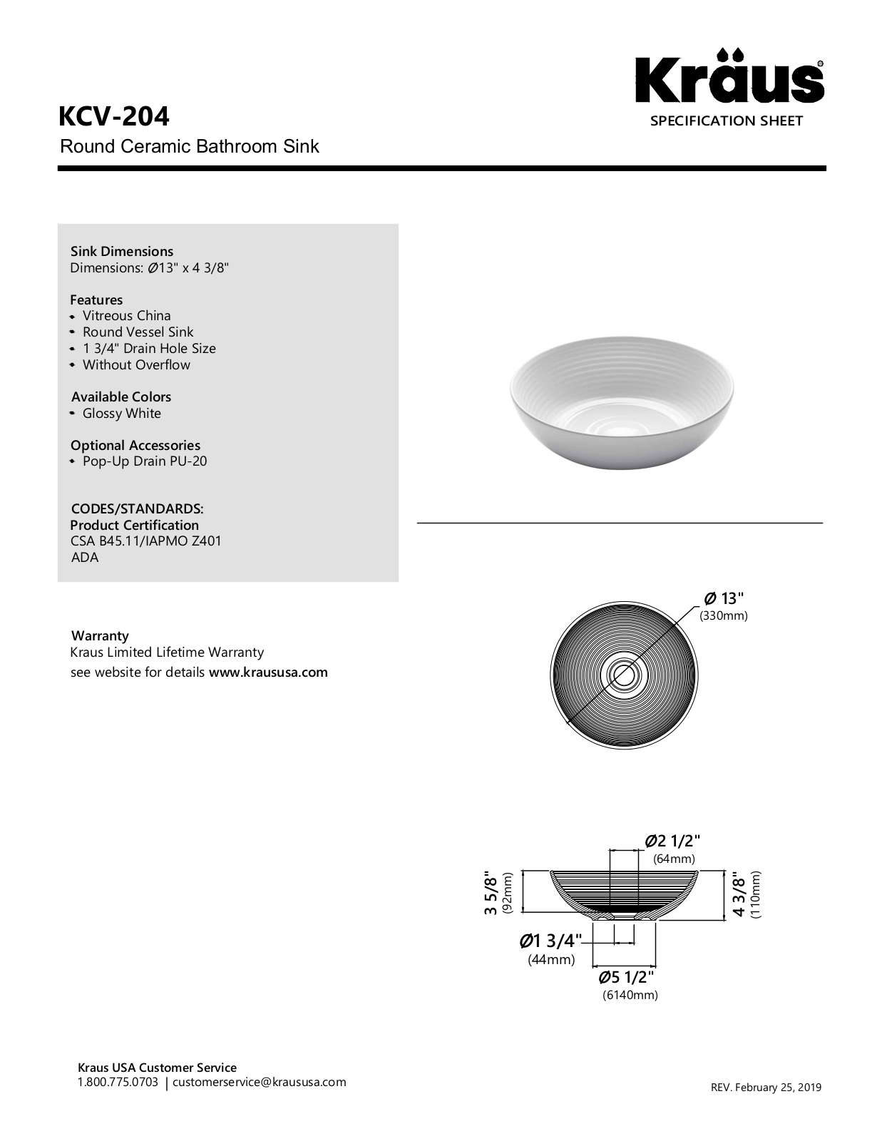 Kraus KUS10129 Specifications - ManualMachine.com