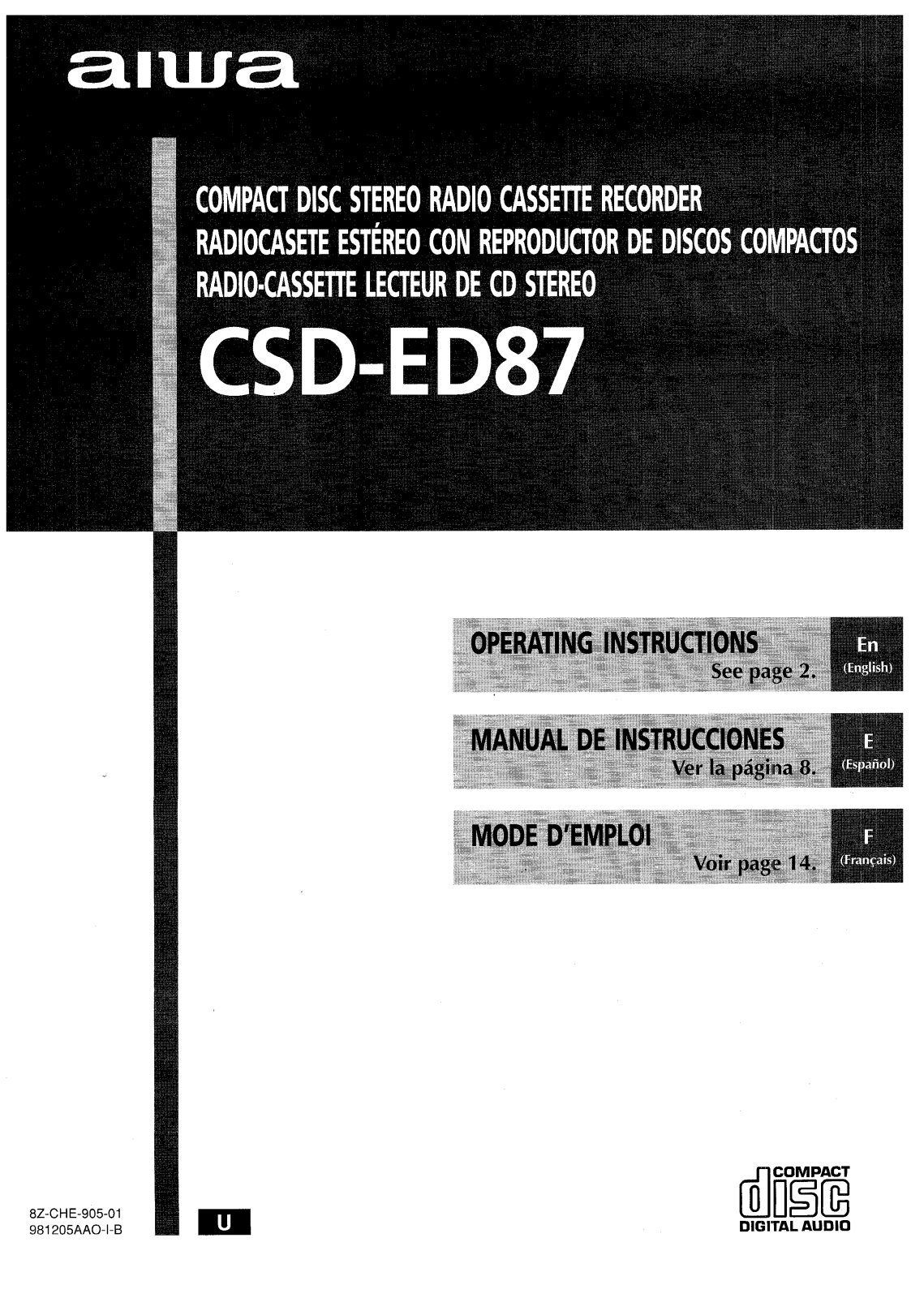 Sony CSDED87 Operating Manual - ManualMachine.com