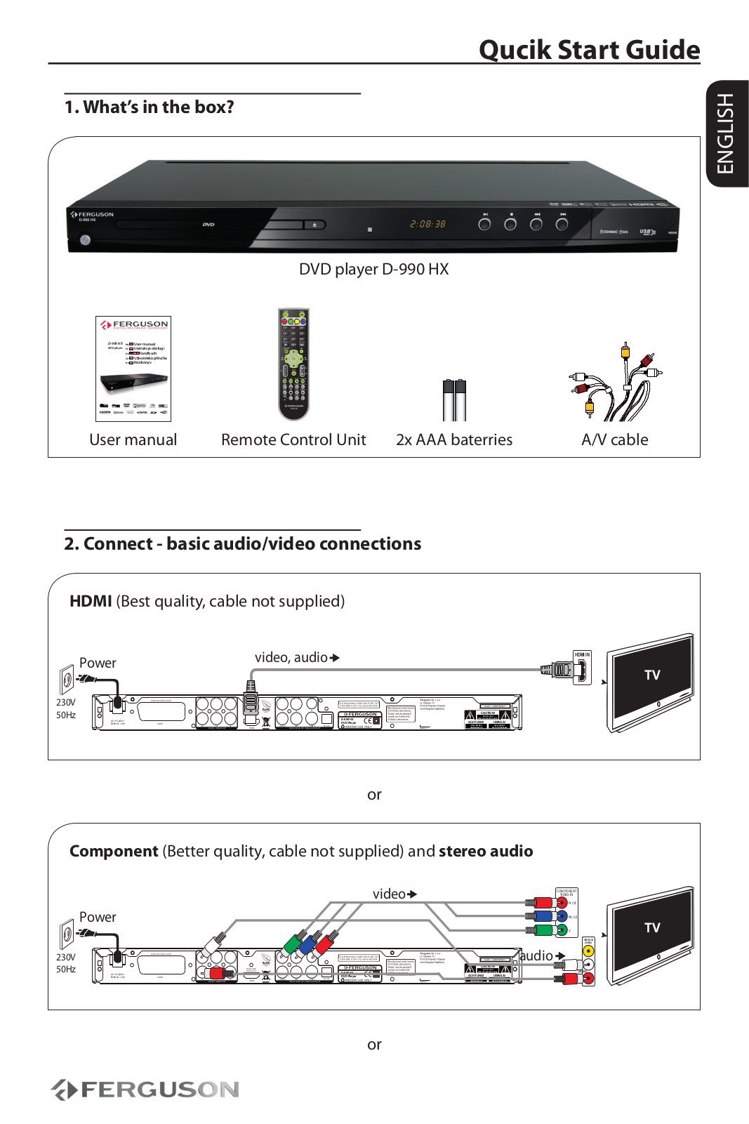 Ferguson D-990 HX User Manual