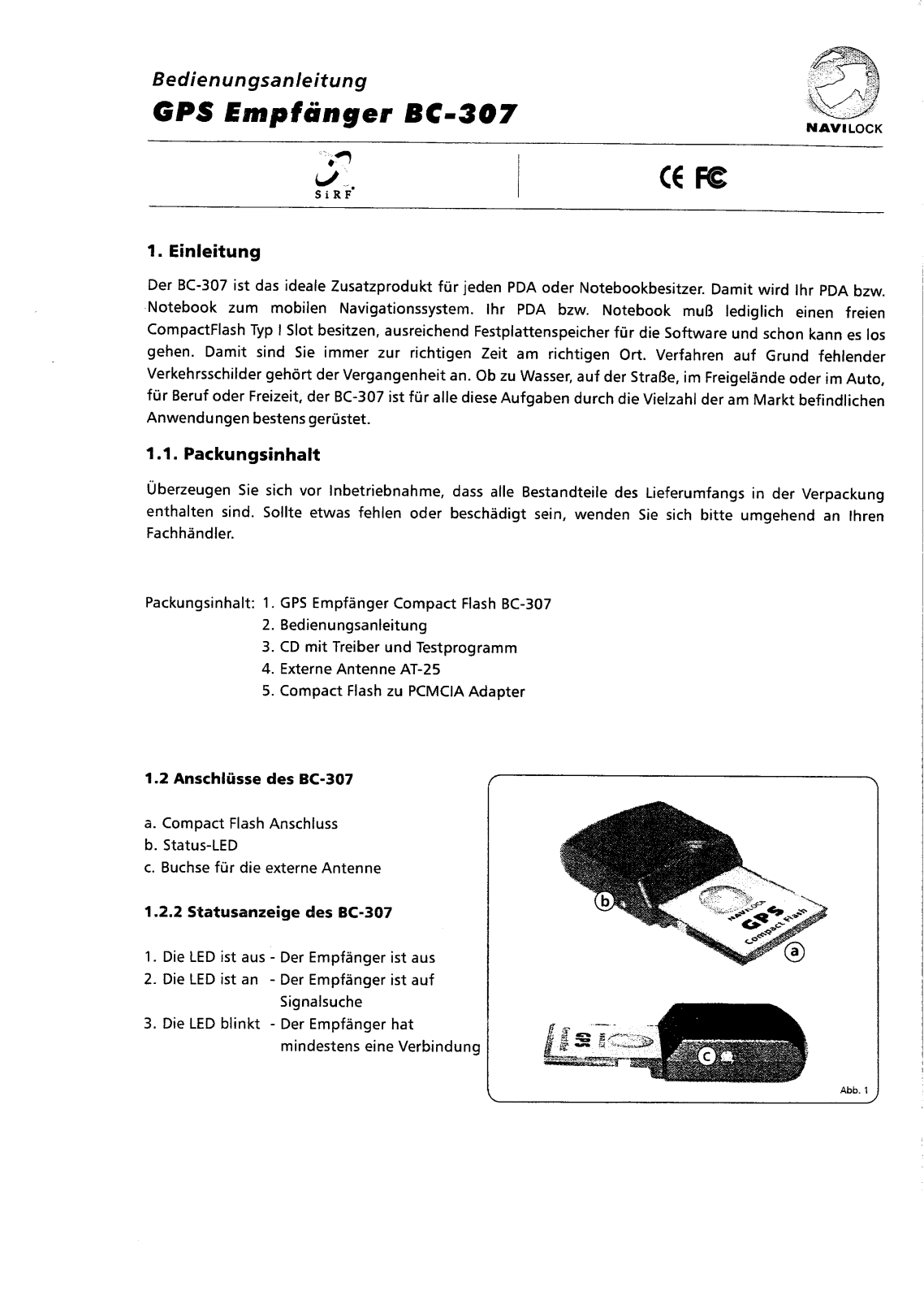 Navilock BC-307 User guide