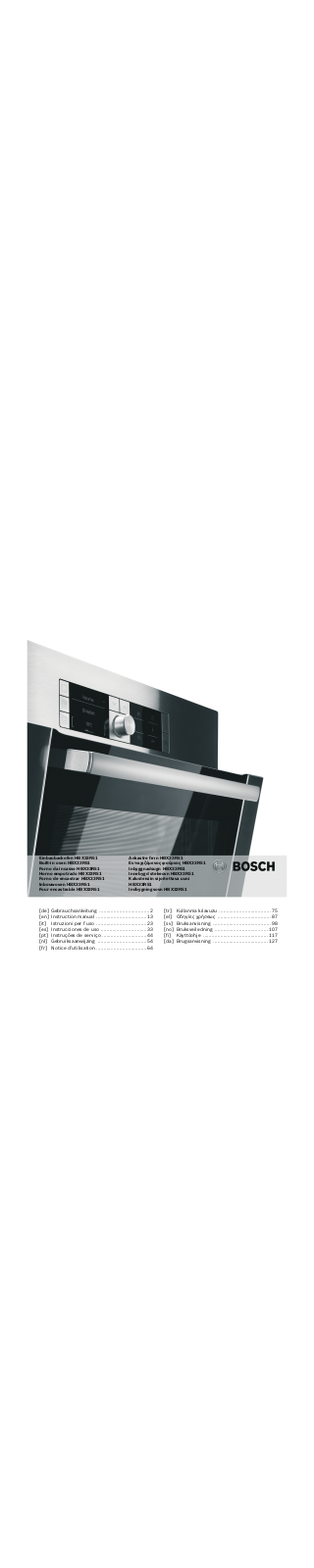 BOSCH HBX33R51 User Manual