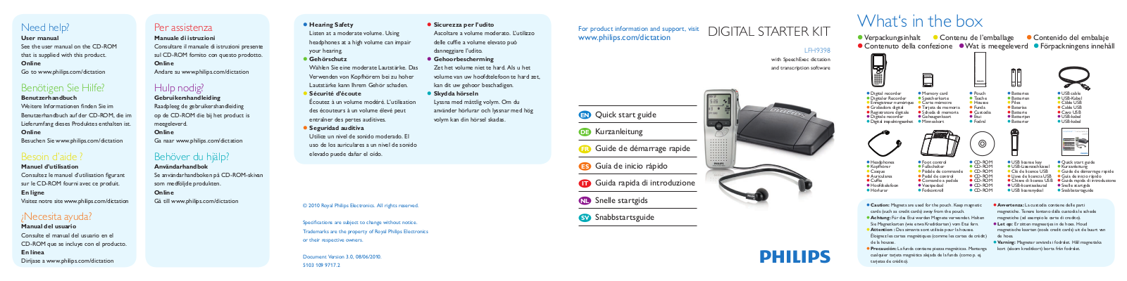 PHILIPS LFH 9398 Guide rapide