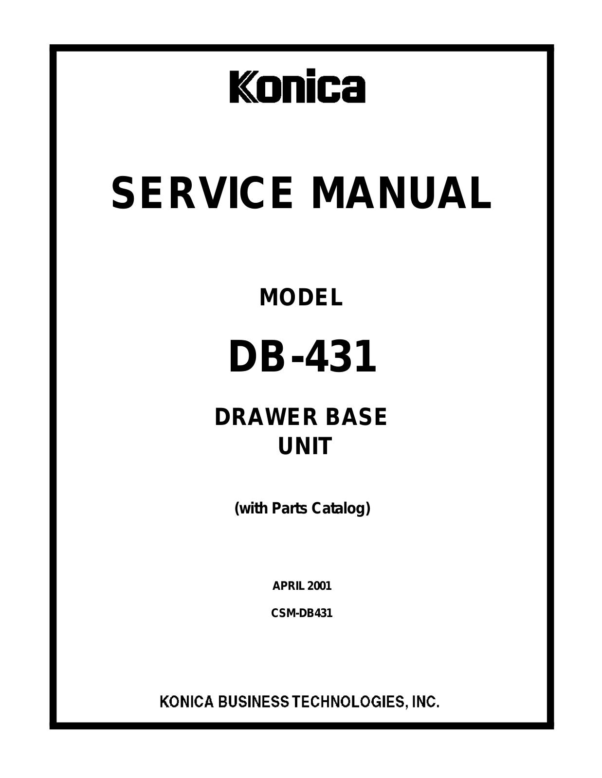 Konica Minolta DB-431 User Manual