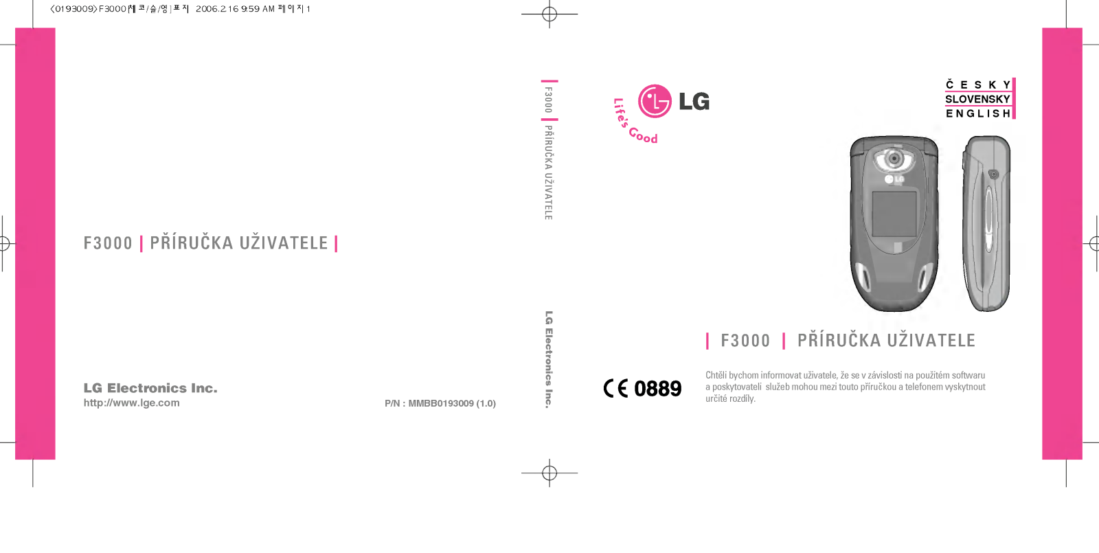 LG F3000 User guide