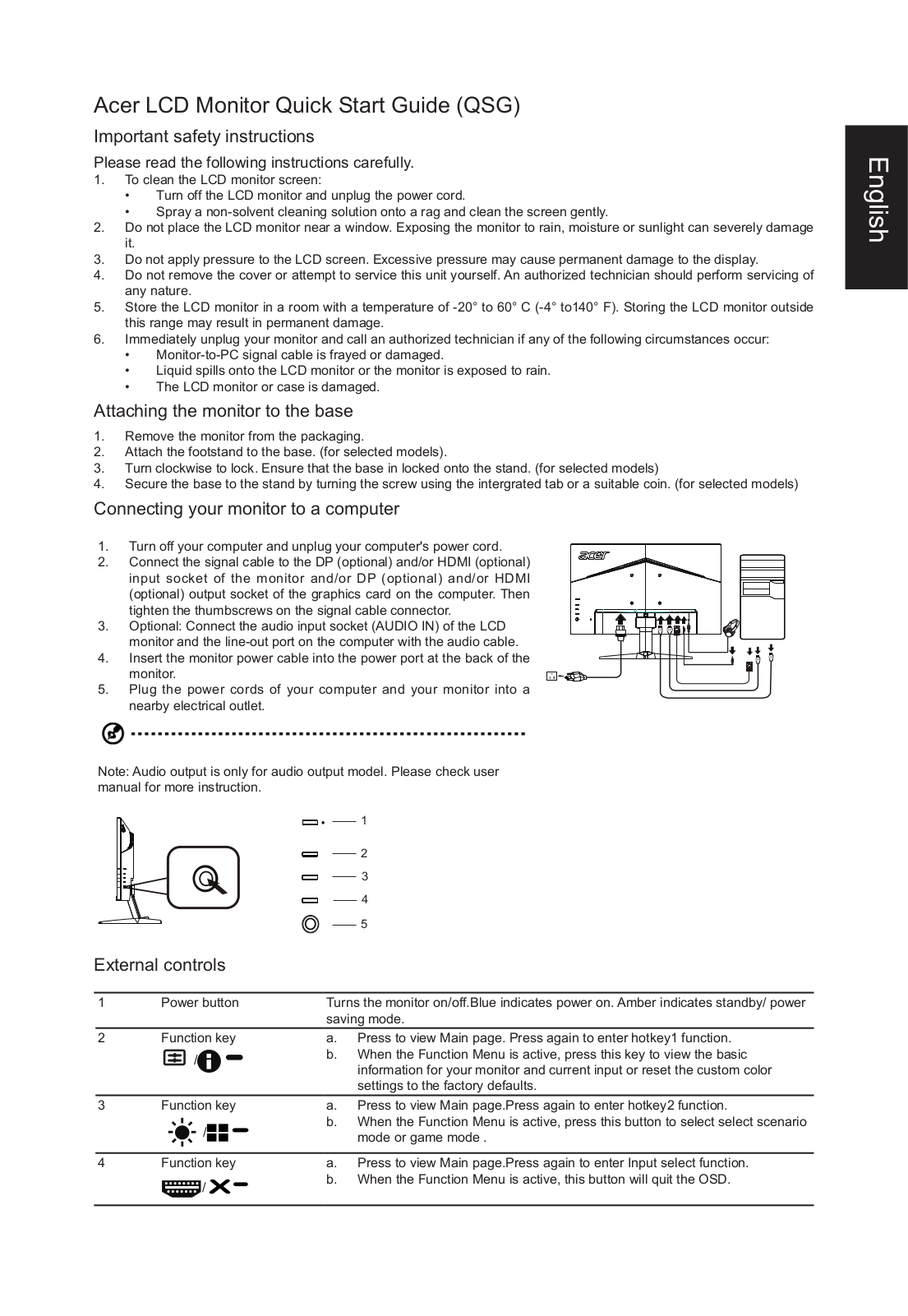 Acer UM.QV0EE.007 Quick Start Guide