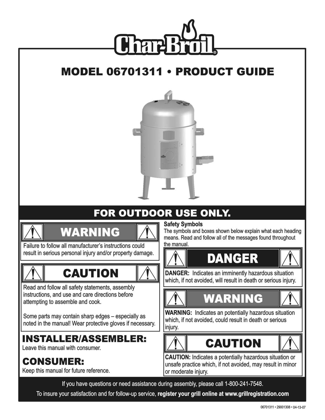 Charbroil 06701311 Owner's Manual