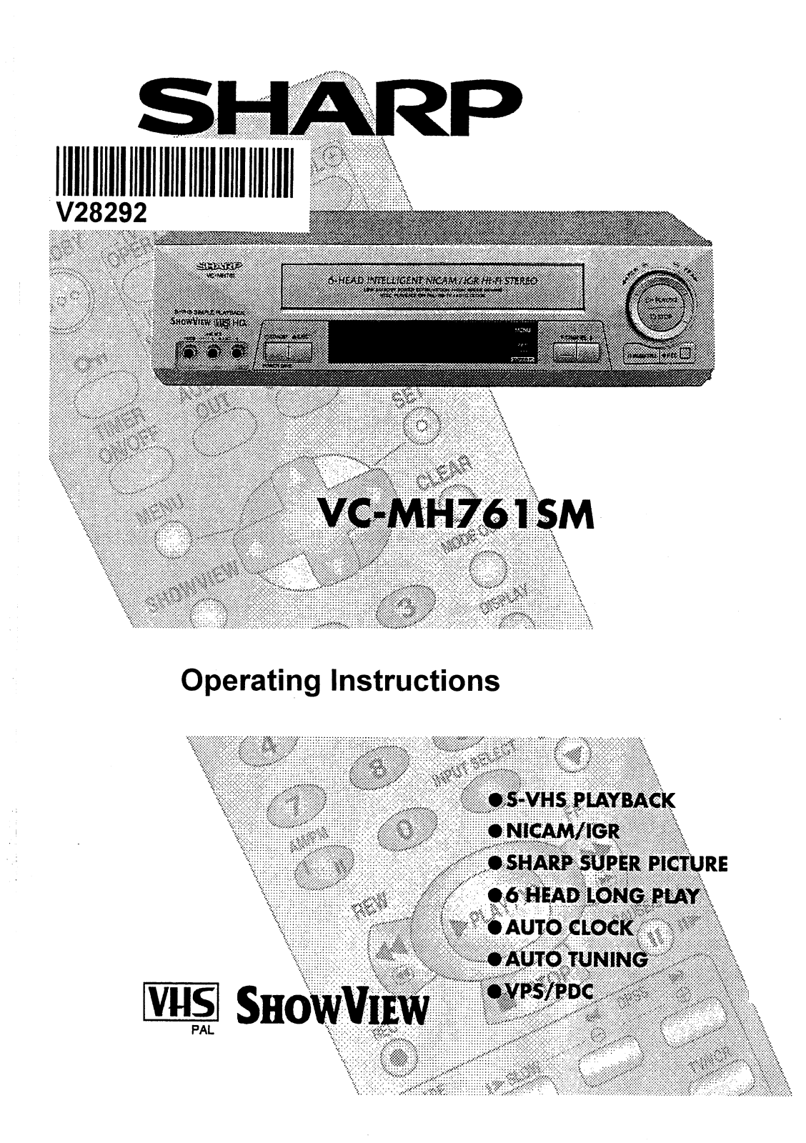 Sharp VC-MH761SM Operating Manual