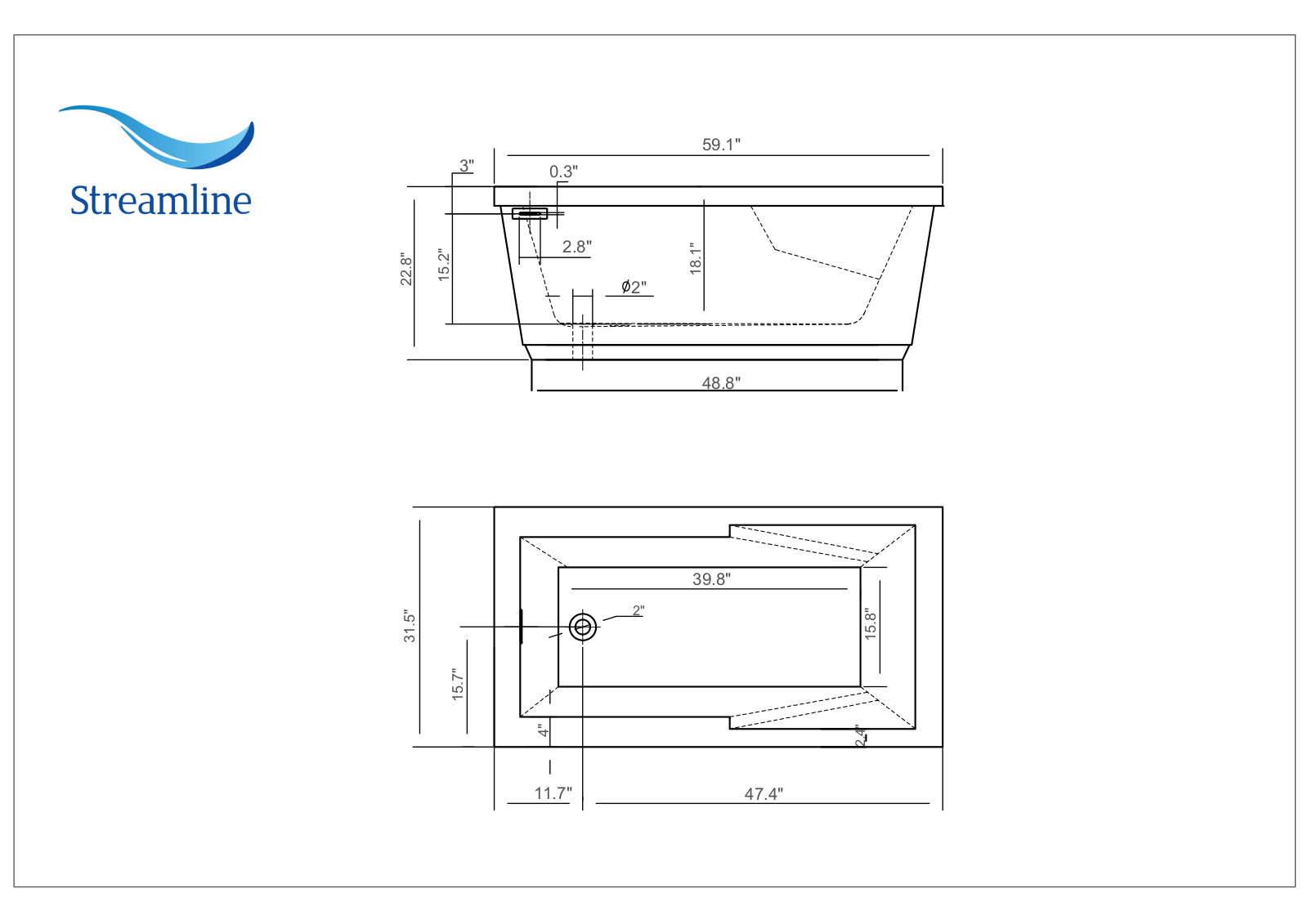 Streamline M202159FSWHDM Specifications