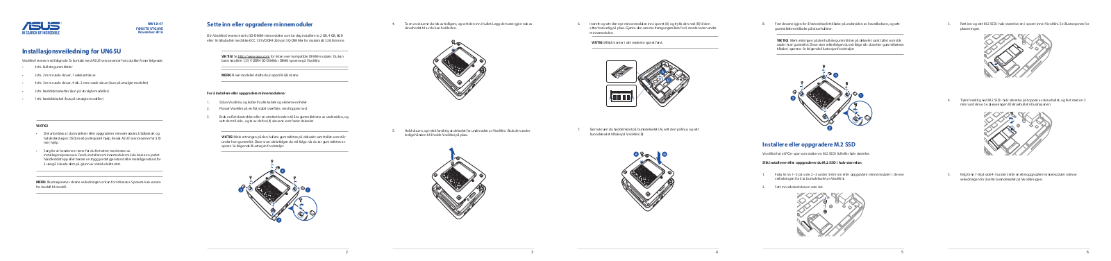 Asus UN65U Installation Guide