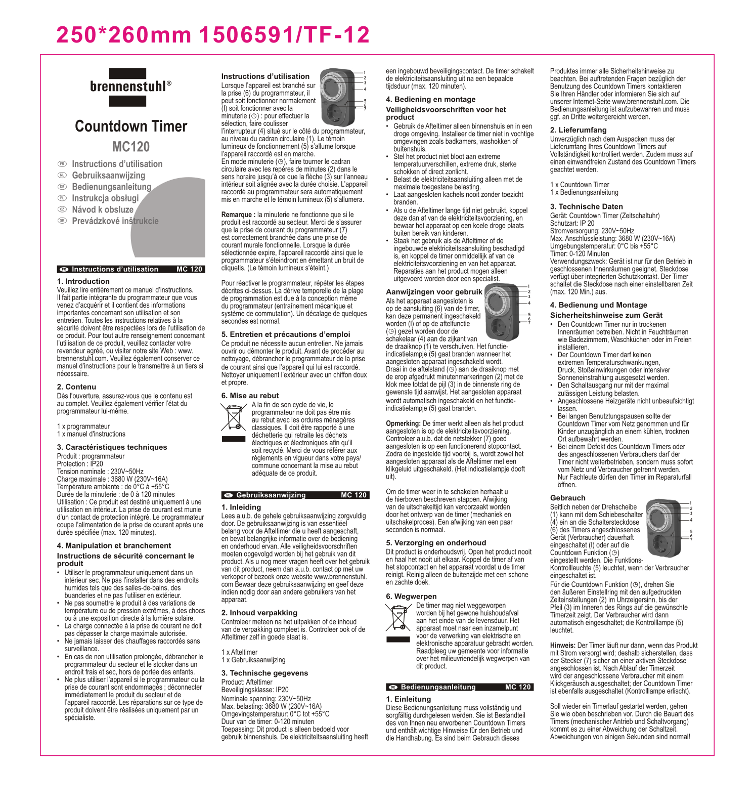 Brennenstuhl MC120 Operating Instructions