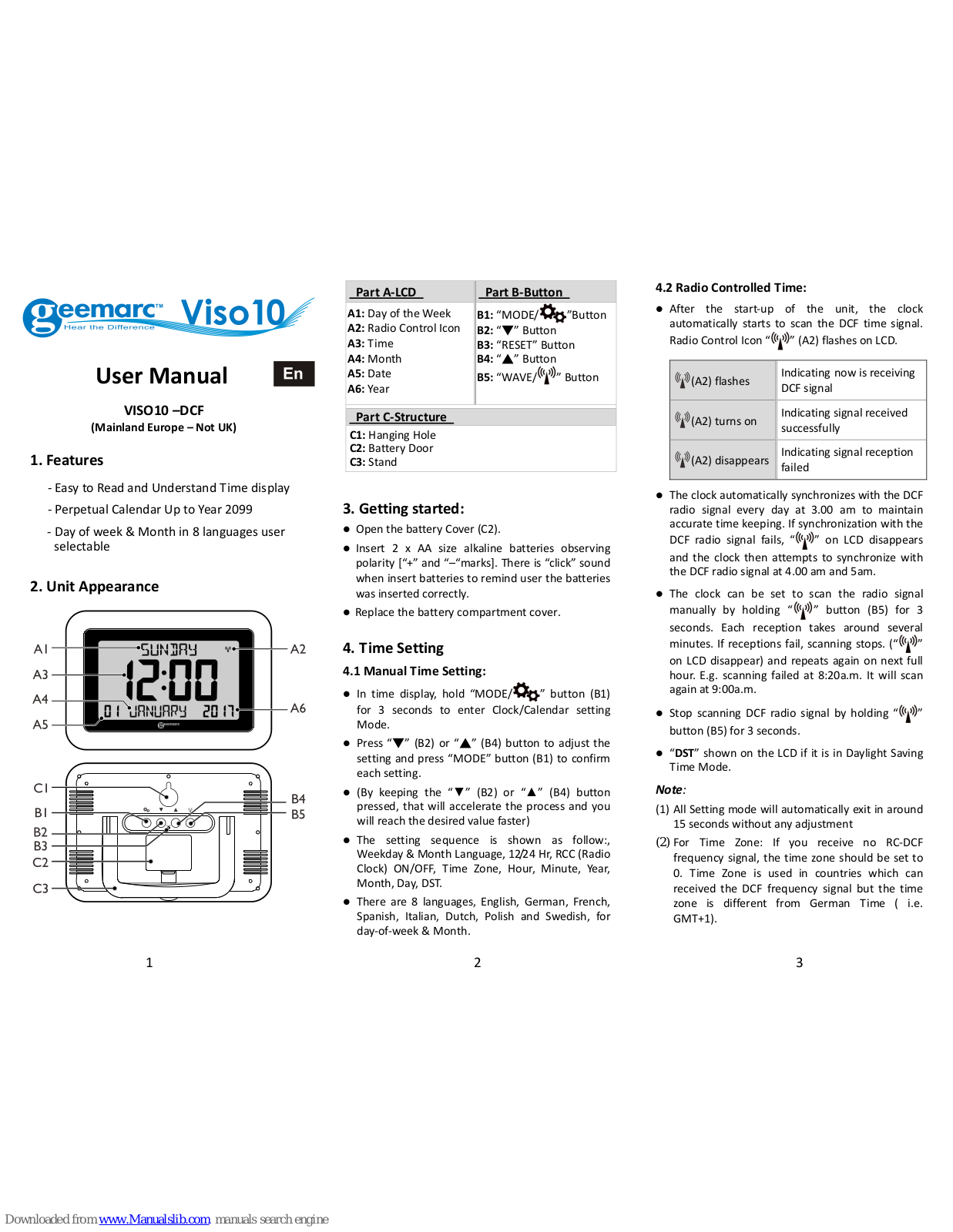 Geemarc VISO10 User Manual