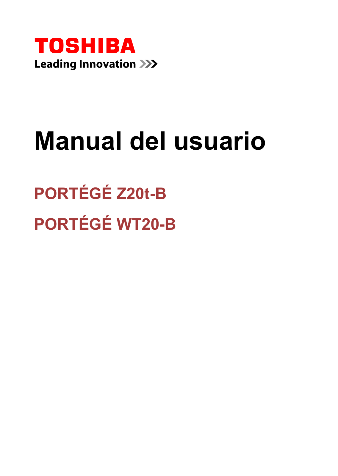 Toshiba WT20-B User Manual