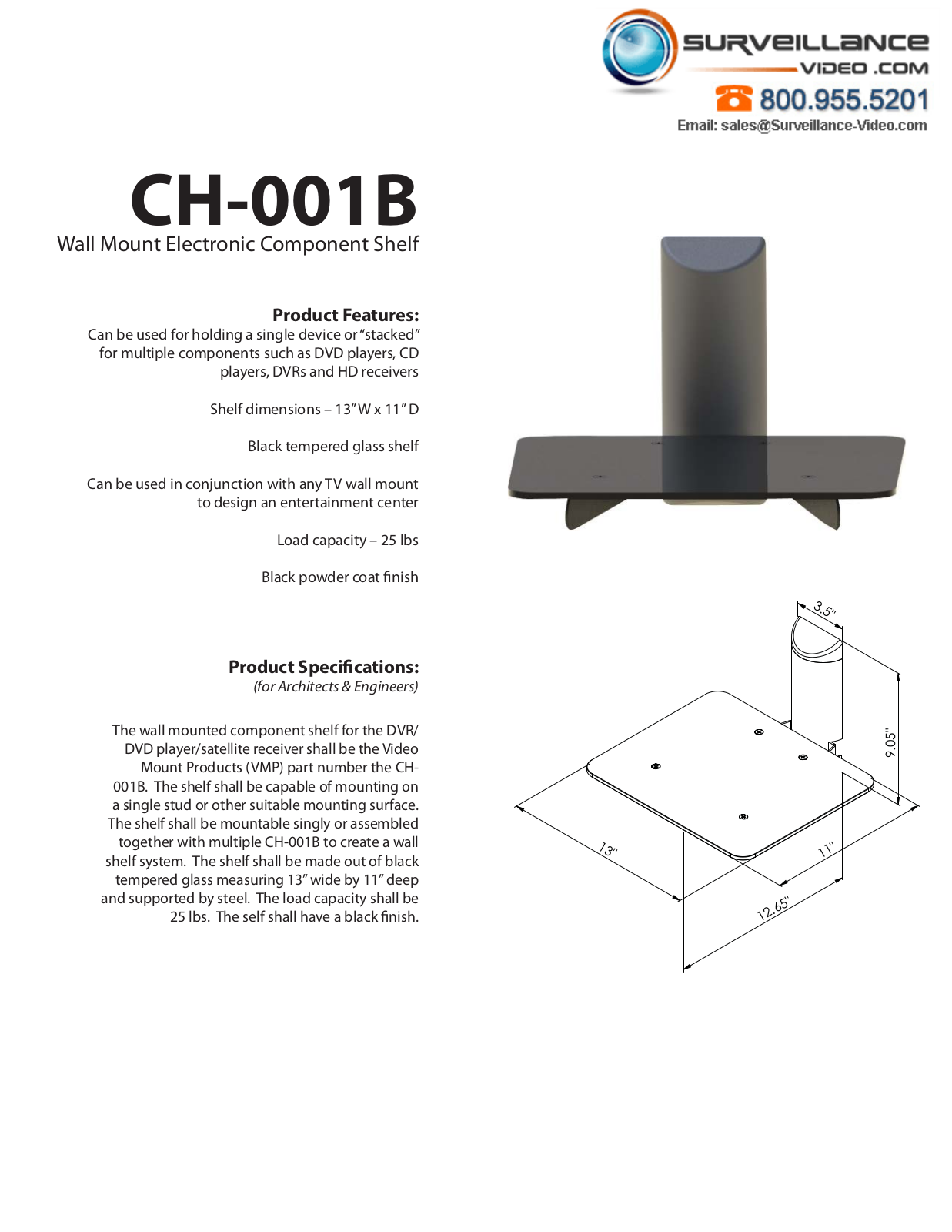 VMP CH-001B Specsheet