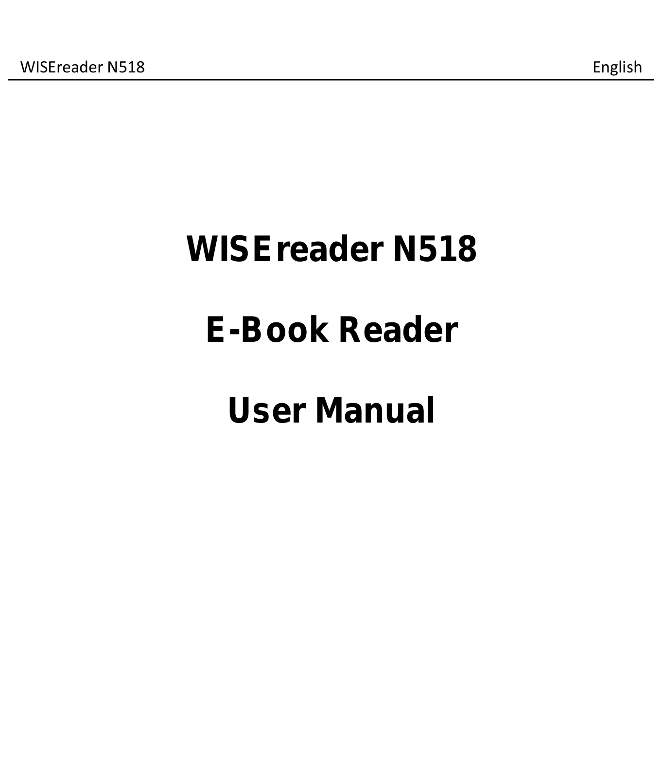 Hanvon WISEreader N518 User Manual