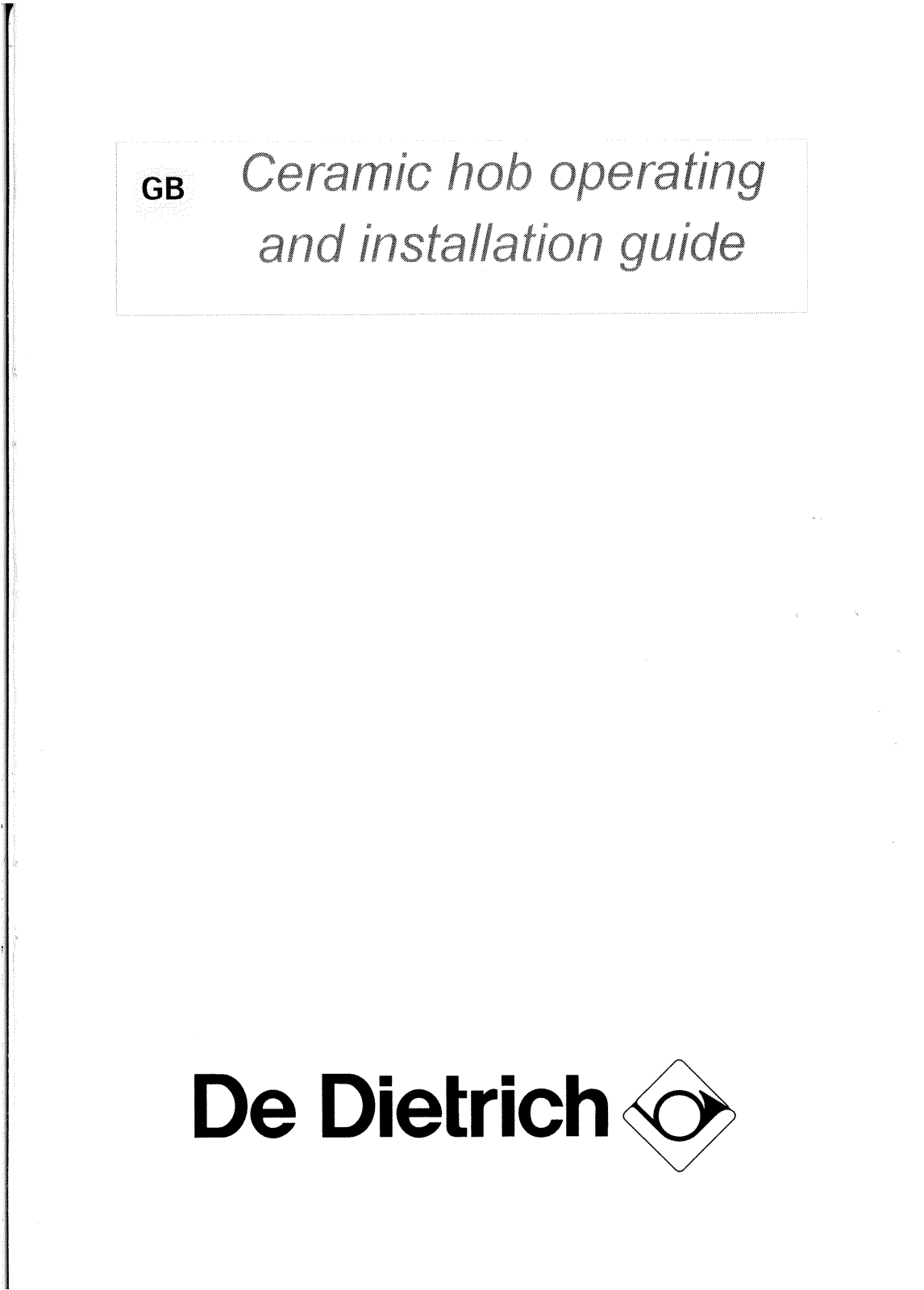 De dietrich DTV113JE1 User Manual