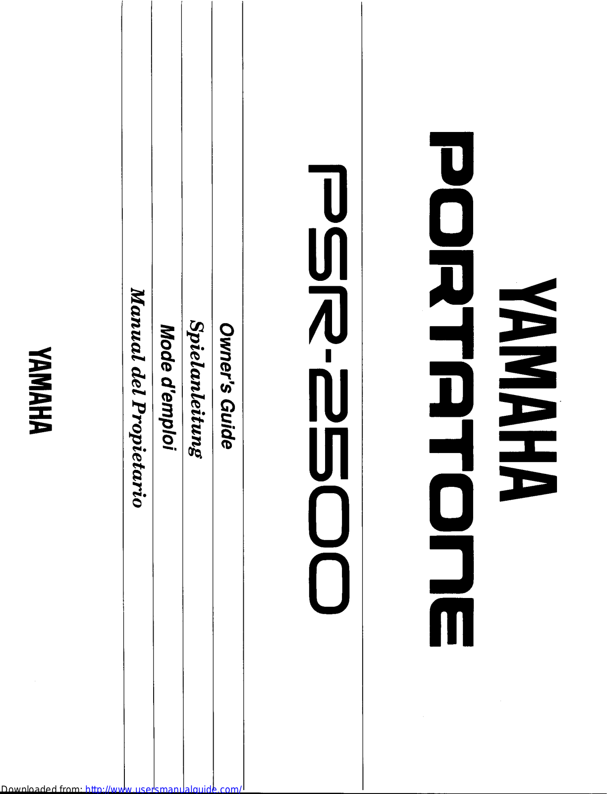Yamaha Audio PSR-2500 User Manual