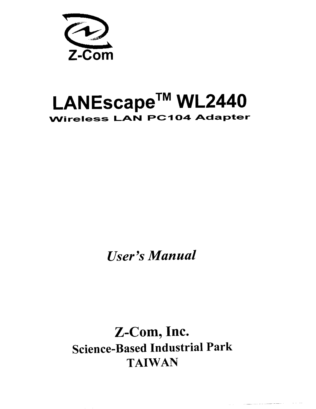 Z Com WL2440A Users Manual