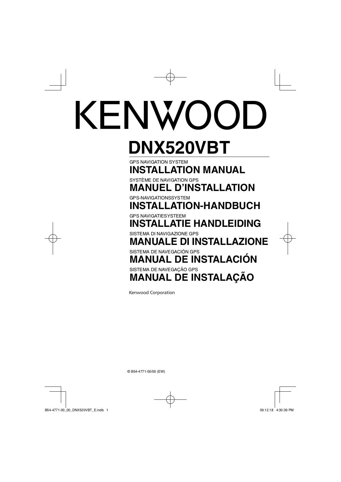 Kenwood DNX520VBT User Manual