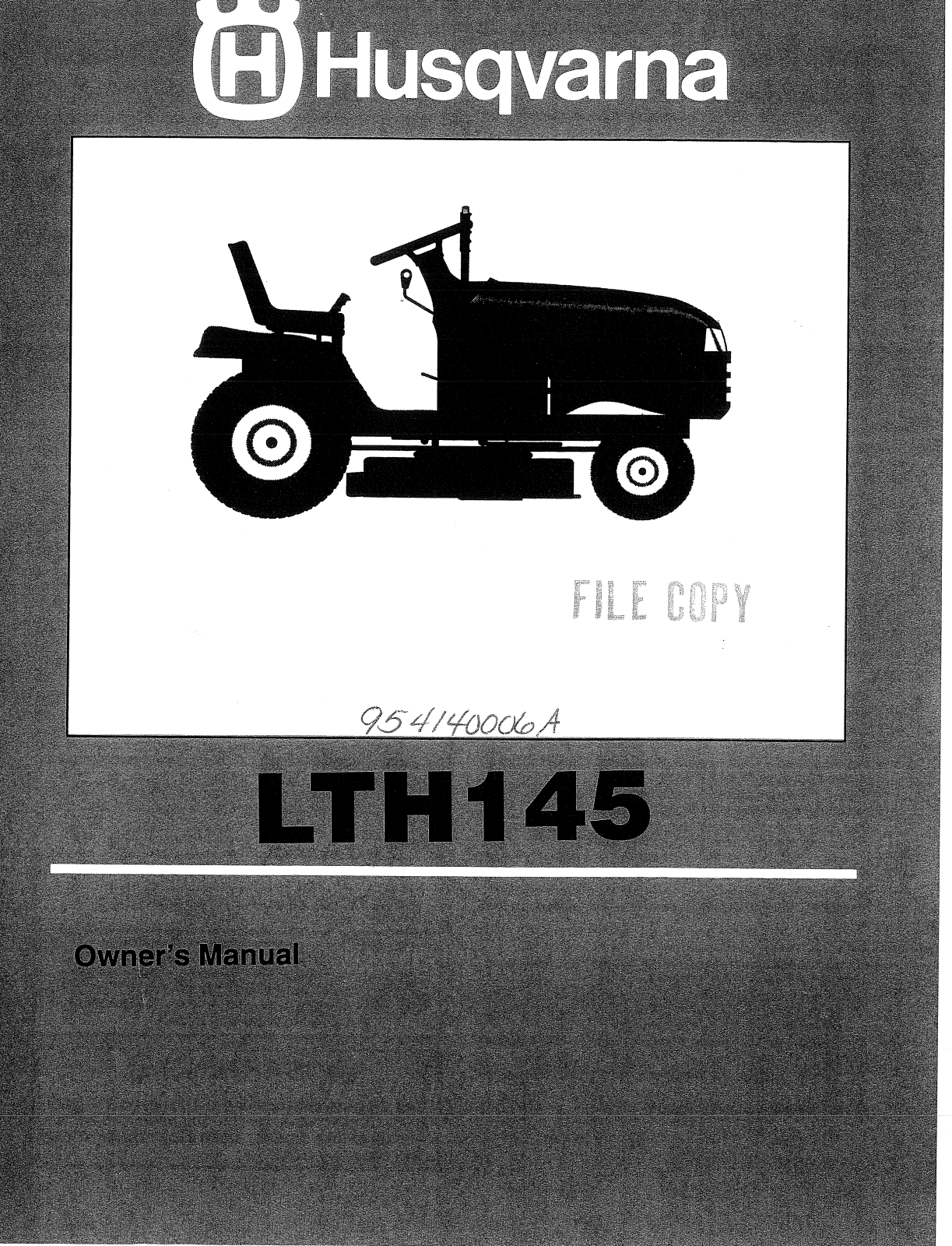 Husqvarna LTH145 User Manual