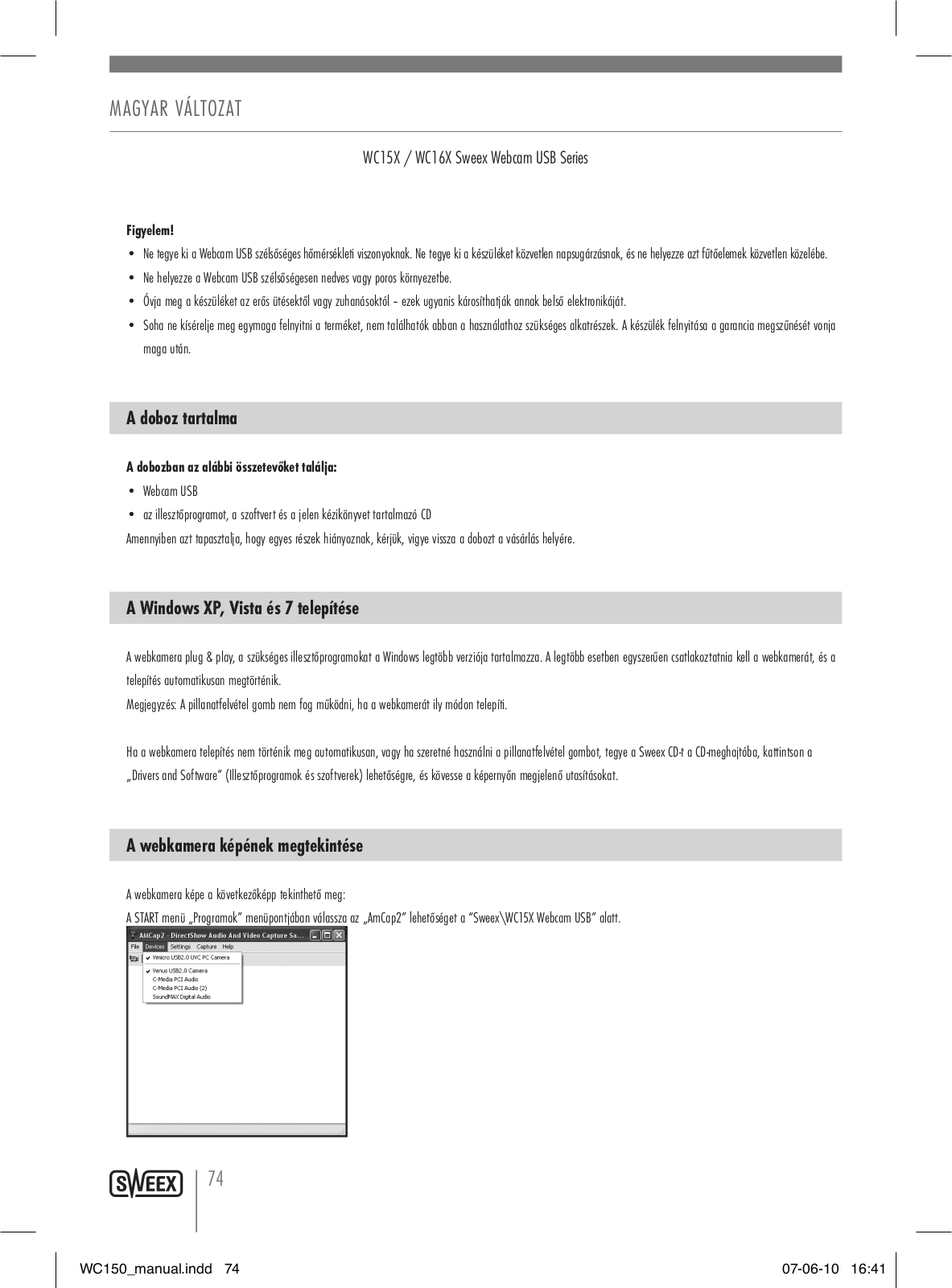 Sweex WC15X, WC16X User Manual