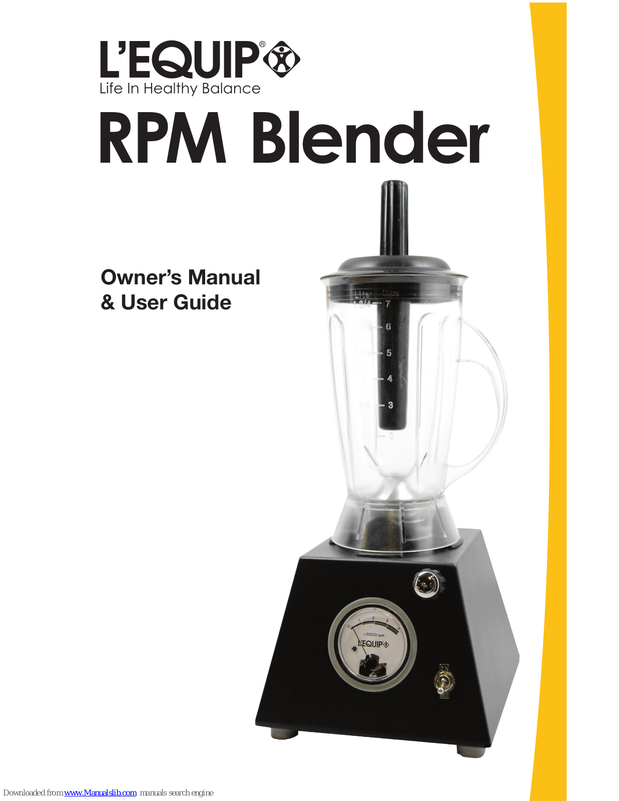 L'Equip RPM Blender User Manual