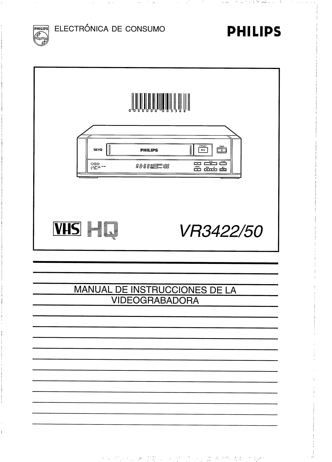 Philips VR3422/50 User Manual