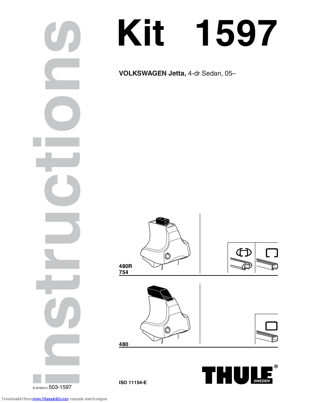 Thule 1597 Instructions Manual - ManualMachine.com