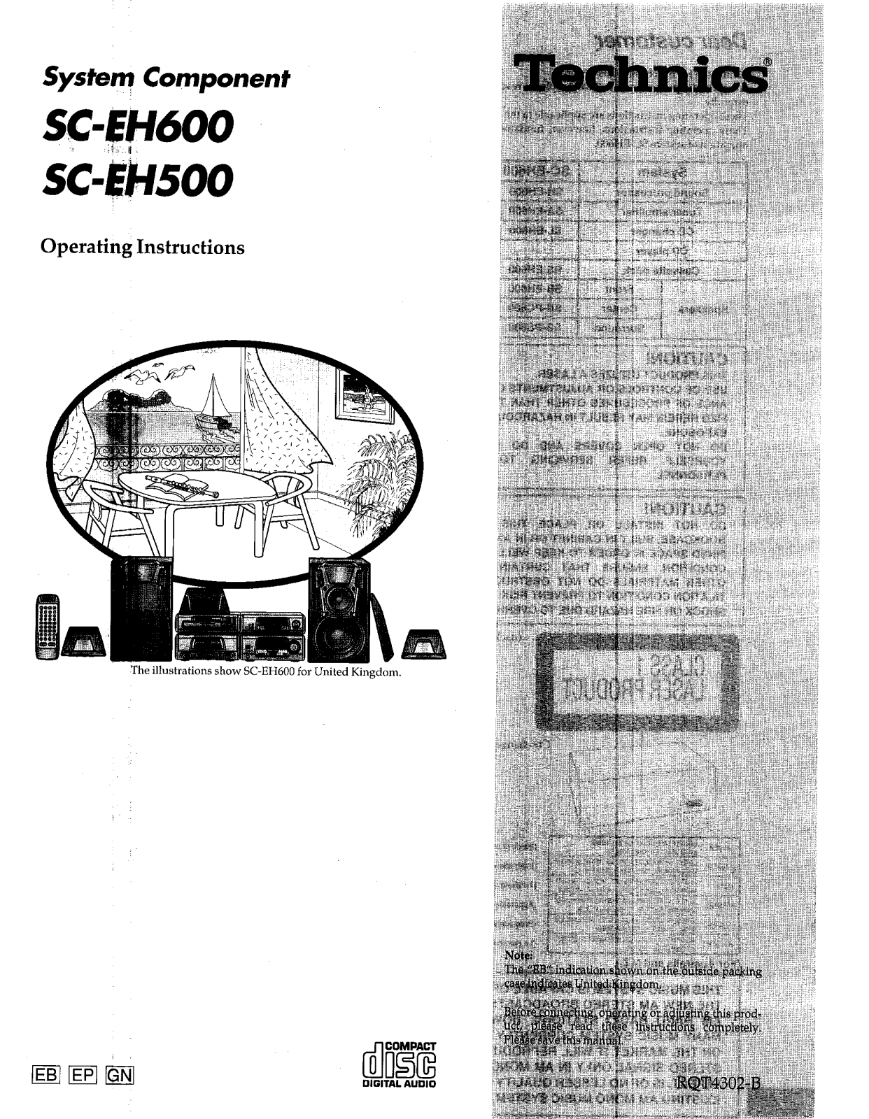 Panasonic SC-EH500, SC-EH600 User Manual