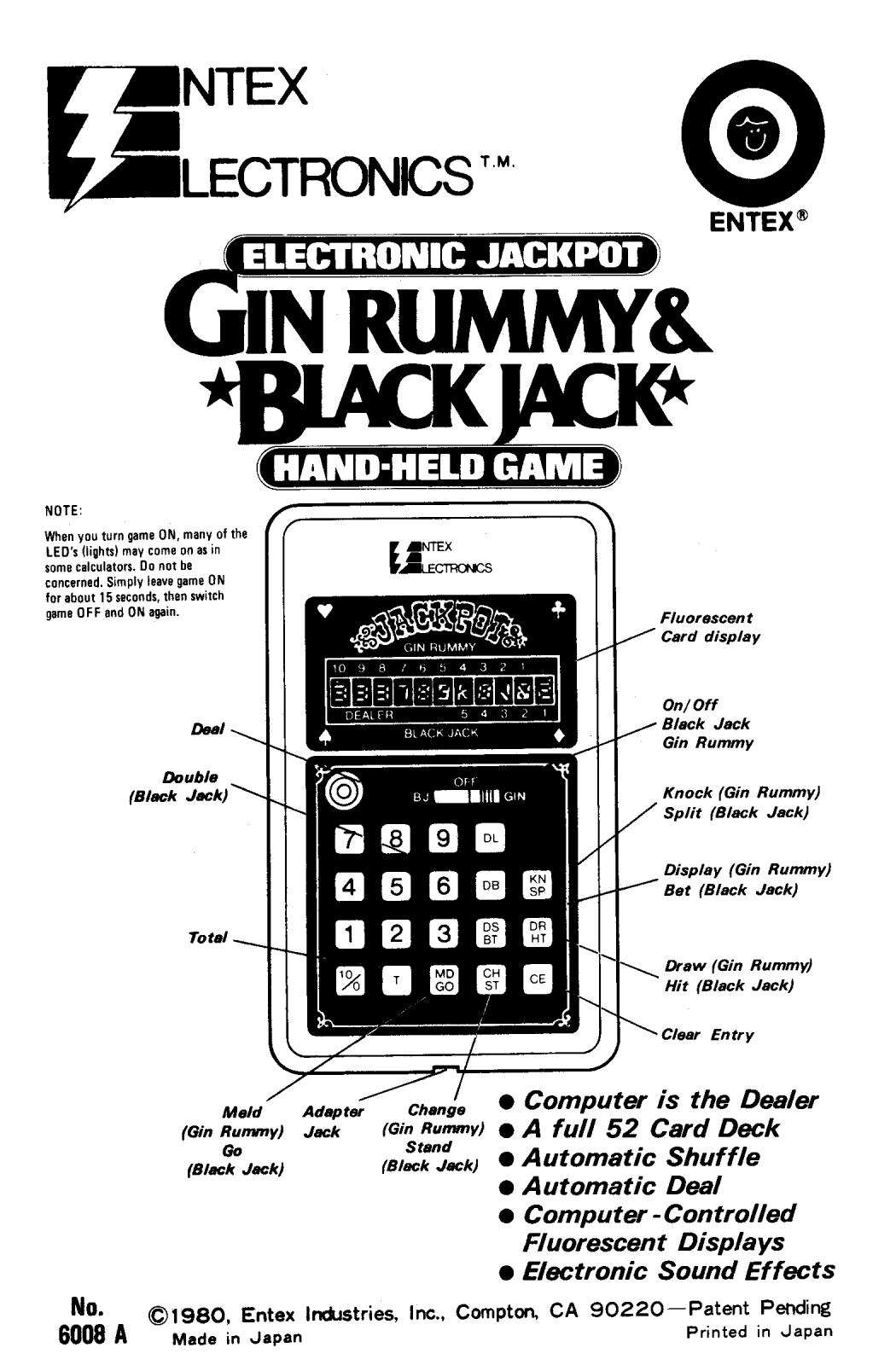 Entex Gin Rummy User Guide - ManualMachine.com