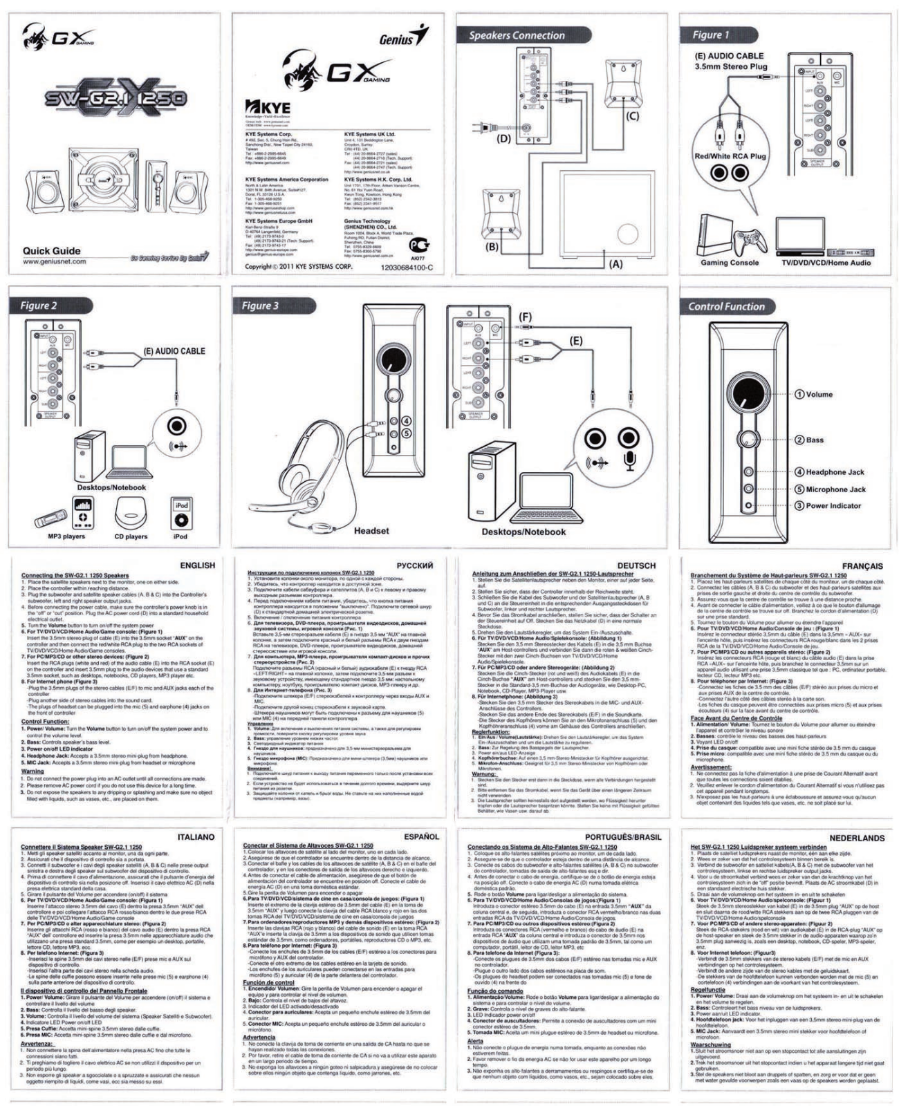 Genius sw-g2.1 1250 User guide