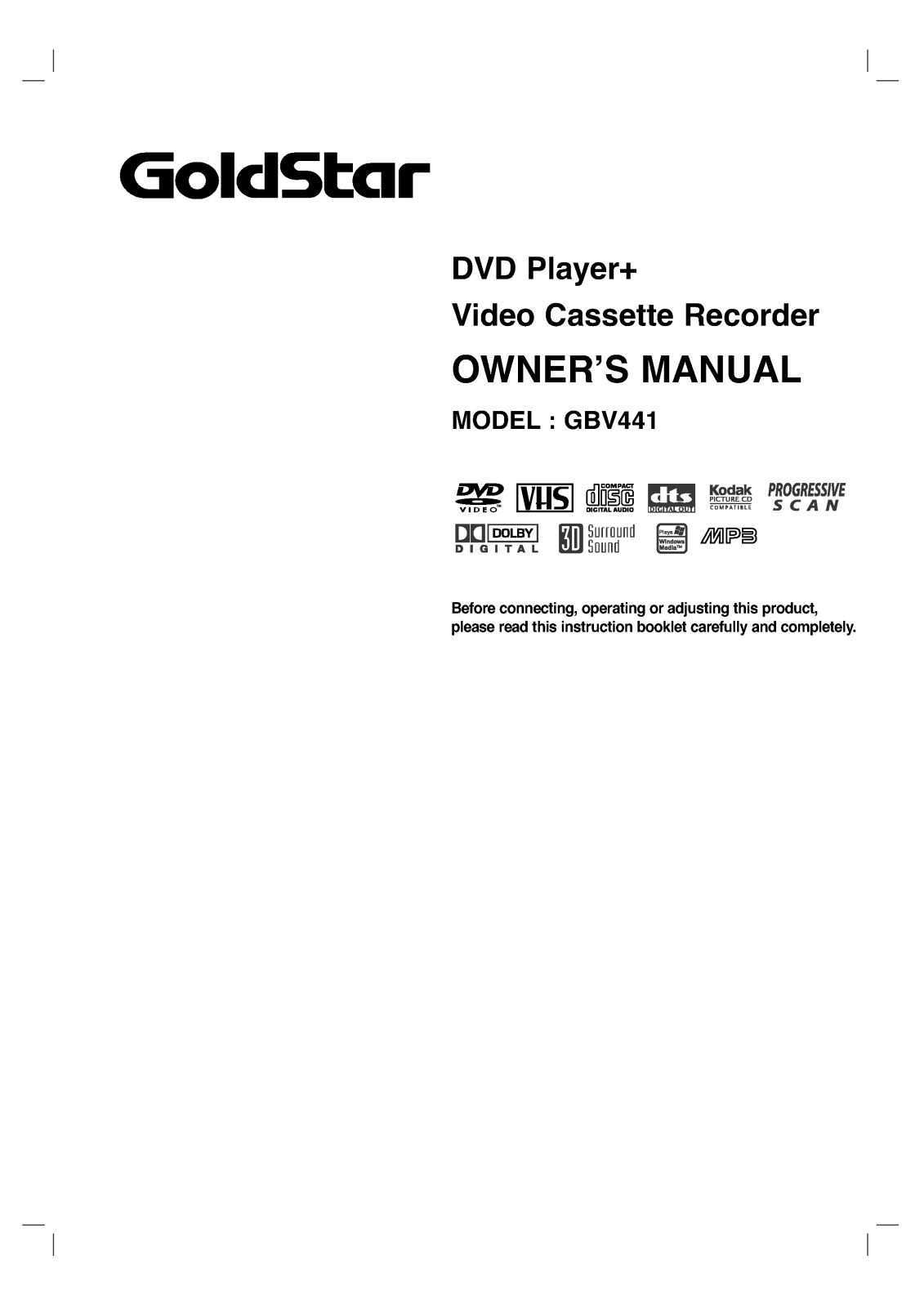 LG GBV441 User Manual