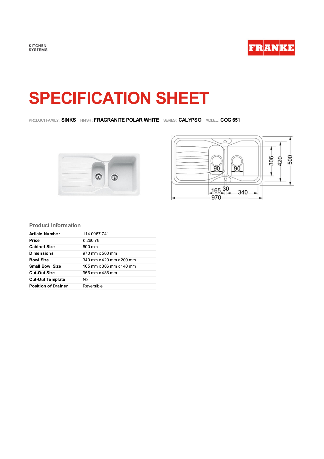 Franke Foodservice COG 651 User Manual