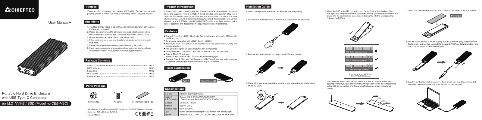 Chieftec CEB-M2C operation manual