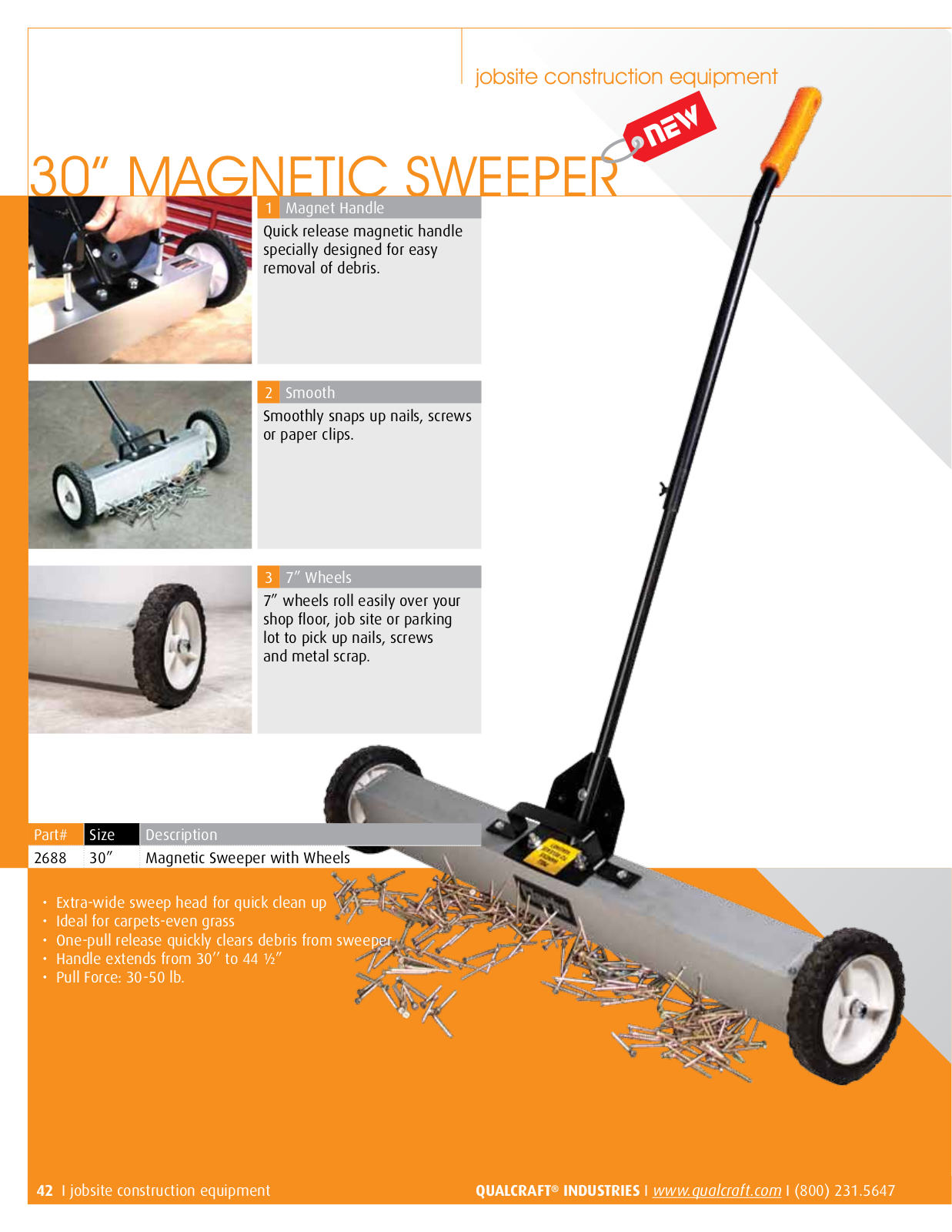 Qualcraft Magnetic Sweeper with Wheels User Manual